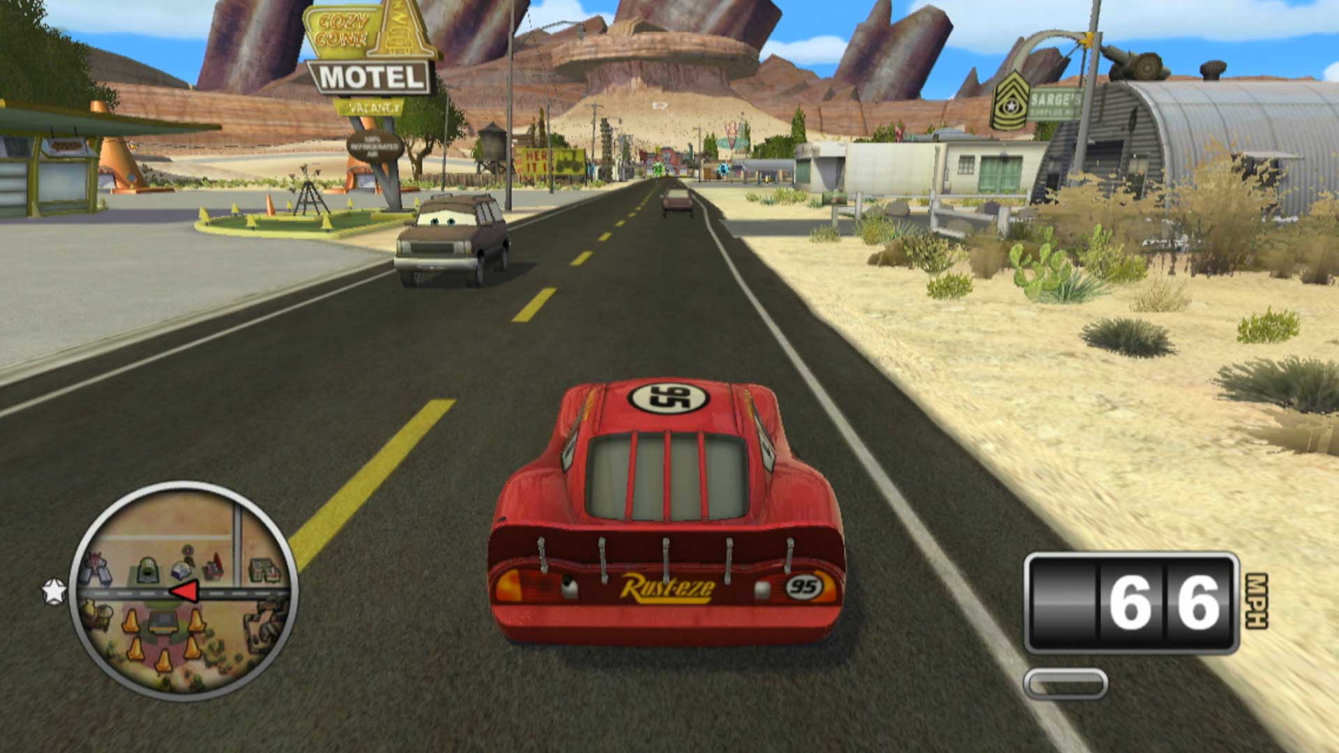 Cars Mater-National Championship PS3 Lightning McQueen driving open world