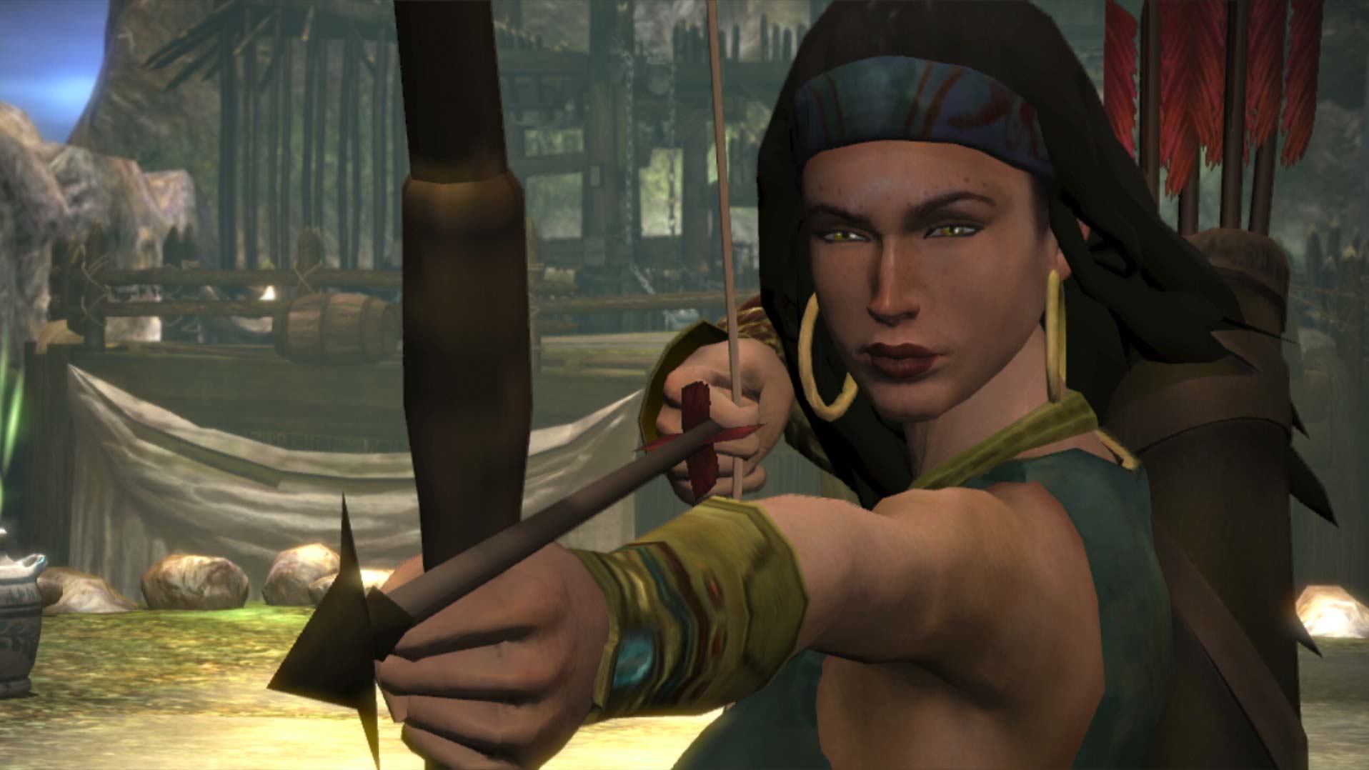 Conan PS3 women bow arrow pointing