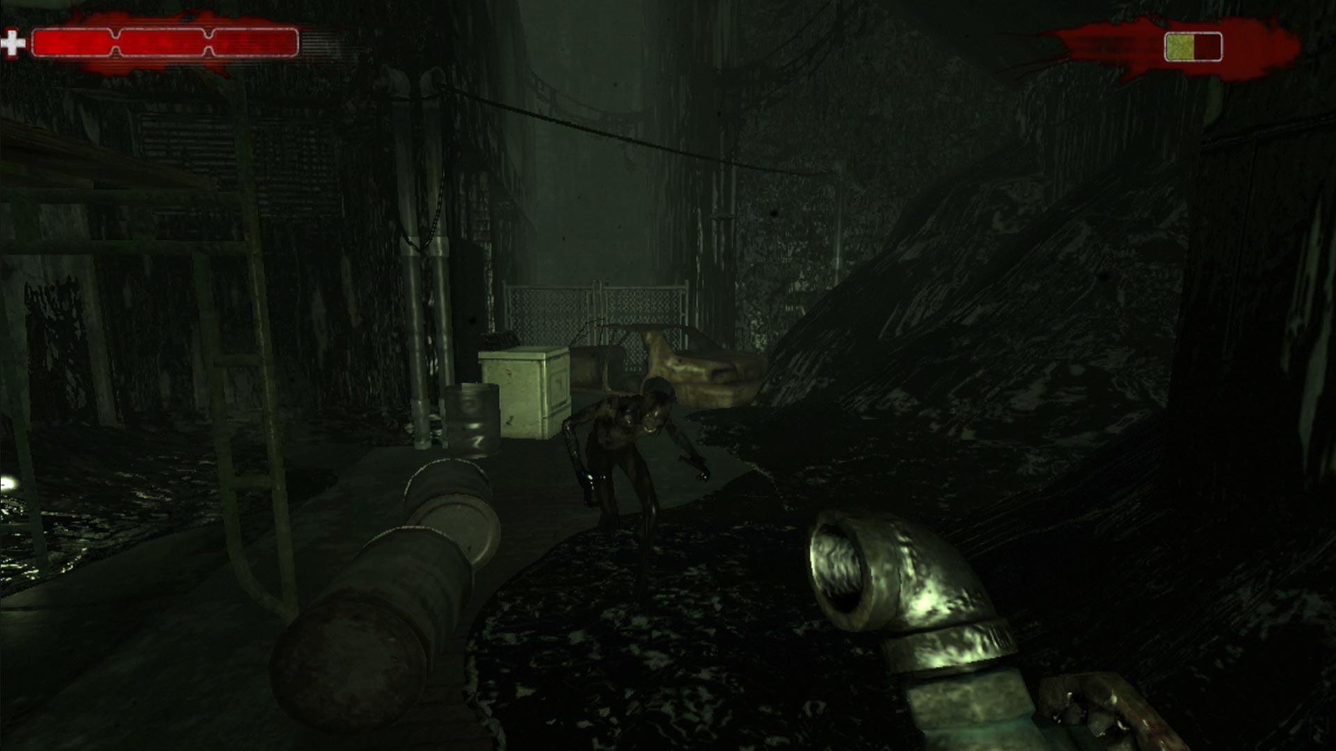 Condemned 2 Bloodshot PS3 iron pipe black creatuere