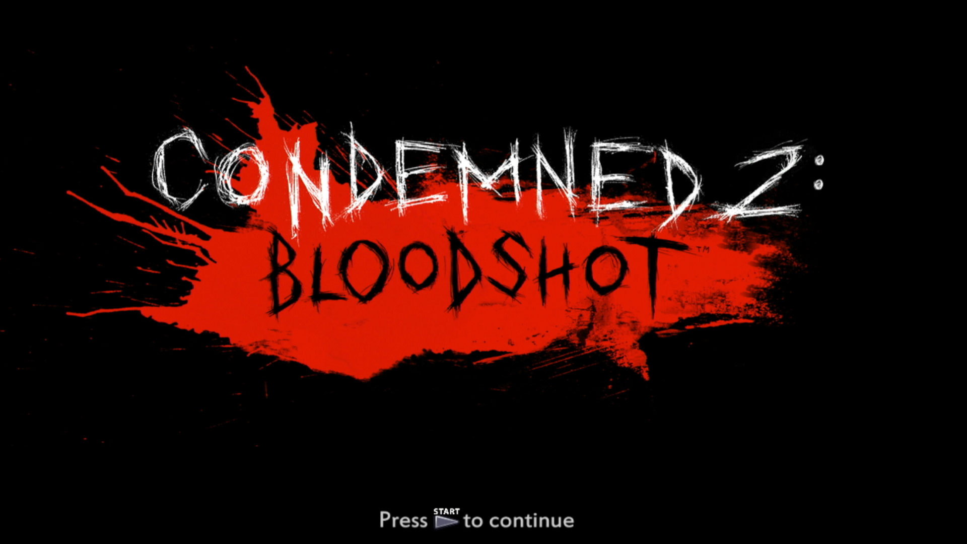 Condemned 2 Bloodshot PS3 game title start