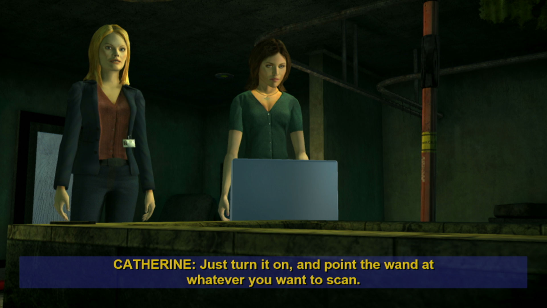 CSI Fatal Conspiracy PS3 Catherine scanning machine