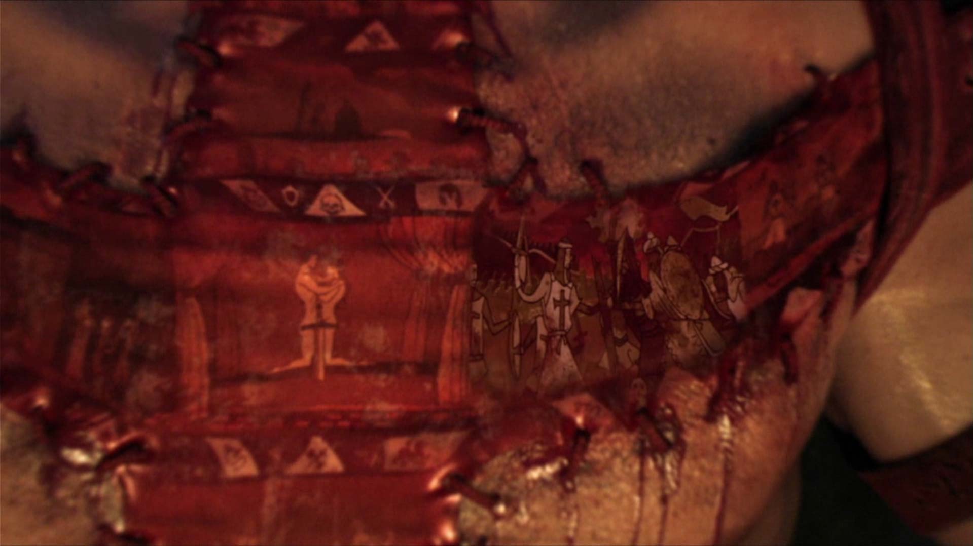 Dante's Inferno PS3 cutscene chest scars war