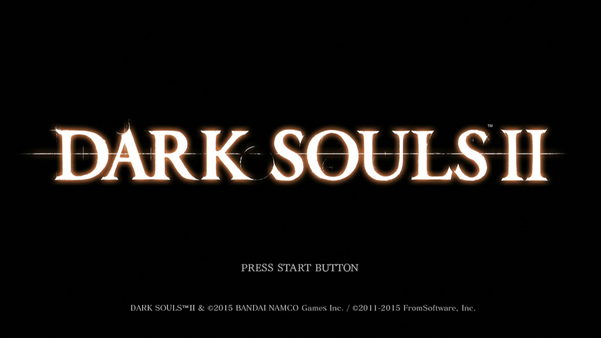 Dark Souls II PS3 game title press start screen