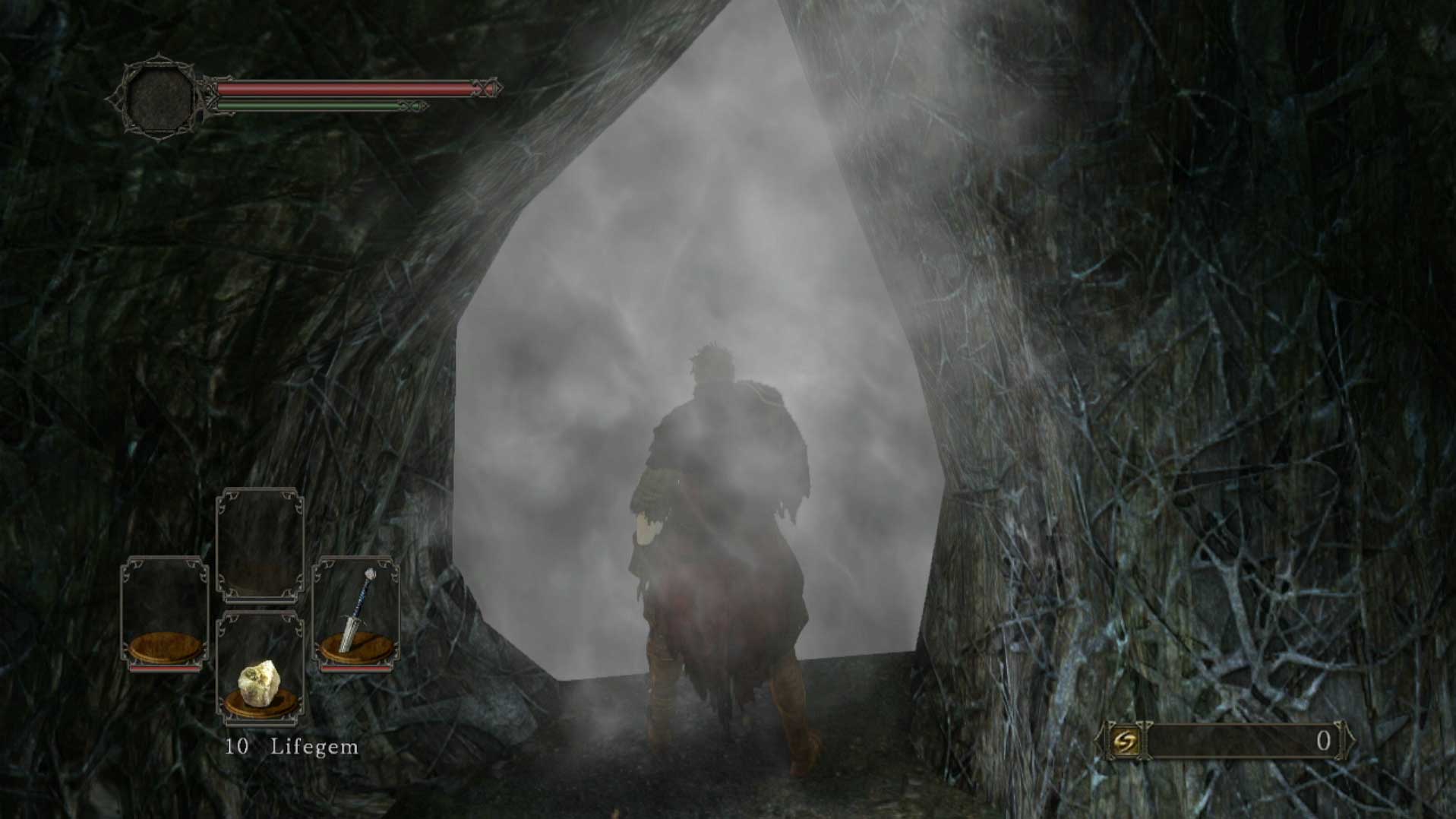 Dark Souls II PS3 walking through mist doorway