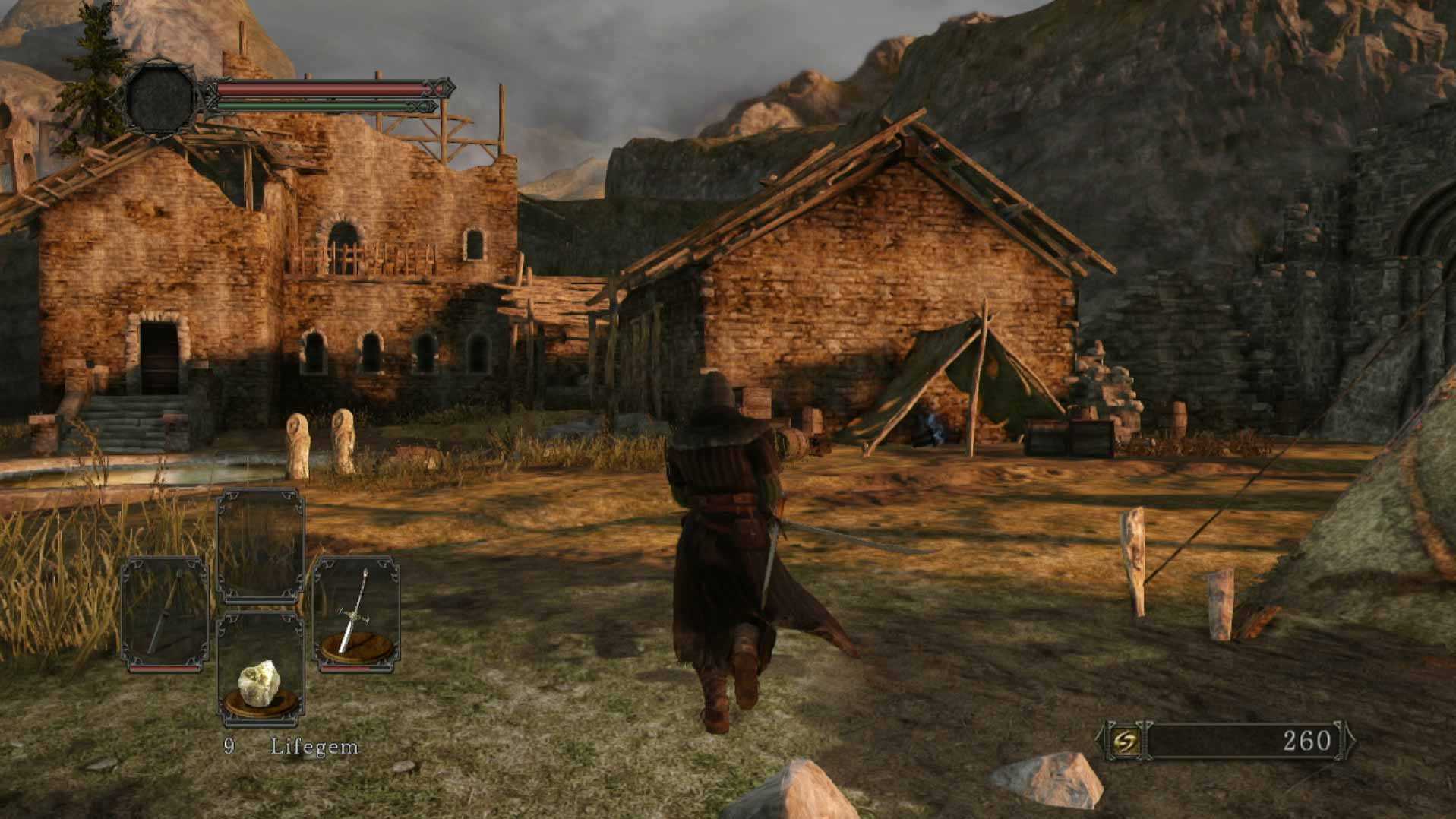 Dark Souls II PS3 majula town building gameplay