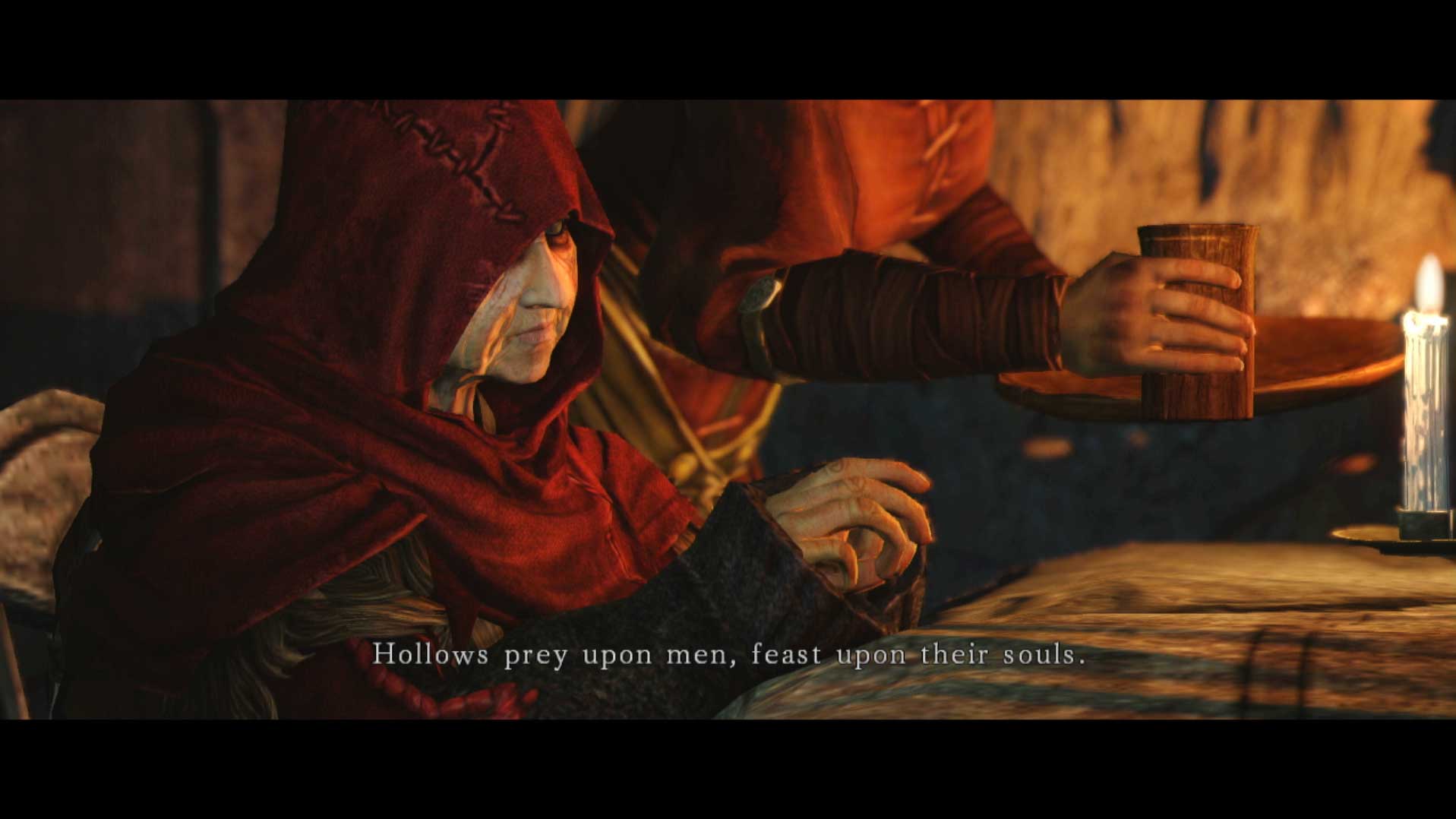 Dark Souls II PS3 hollows cutscene old lady