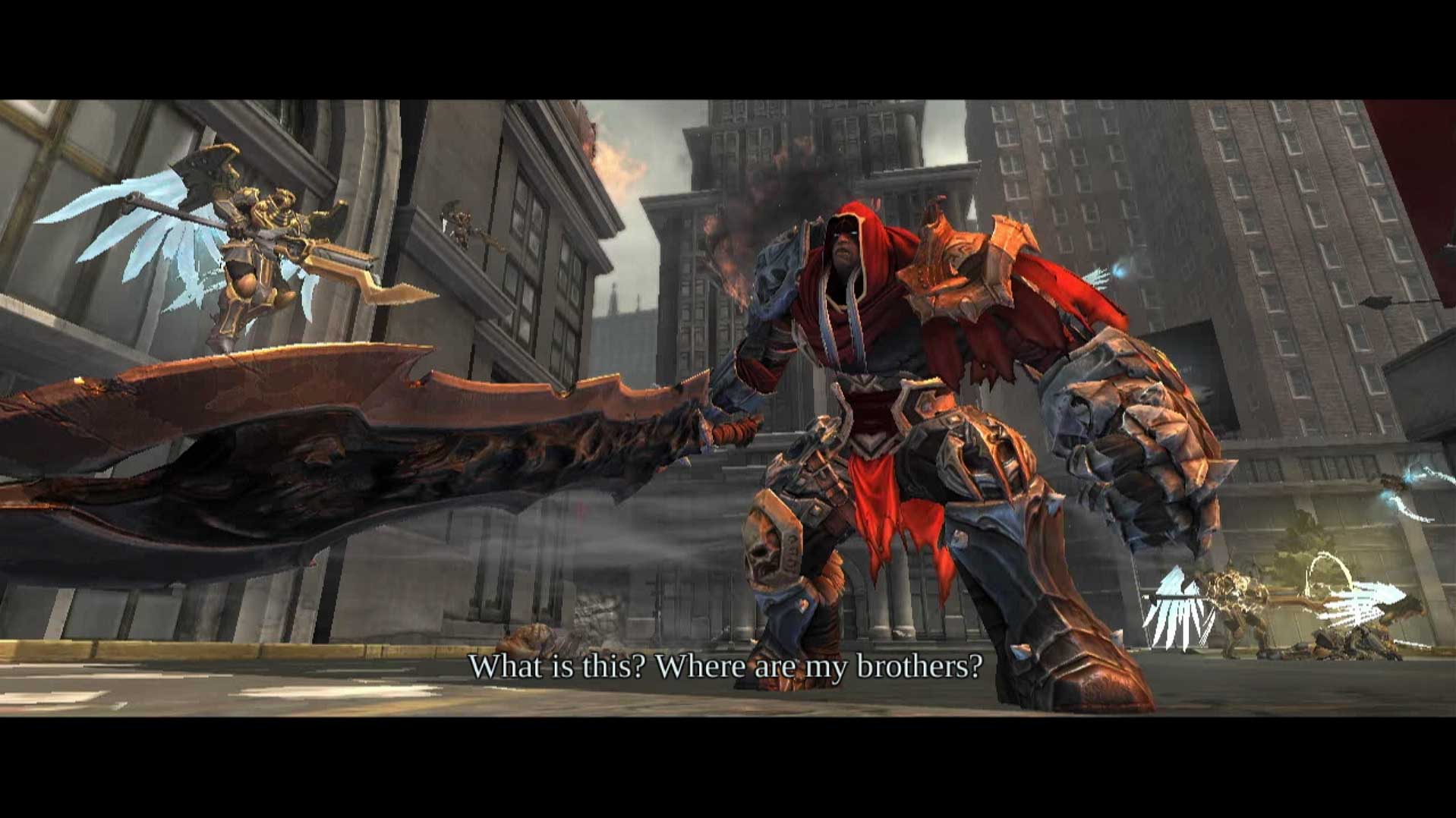 Darksiders PS3 protagonist huge sword weapon