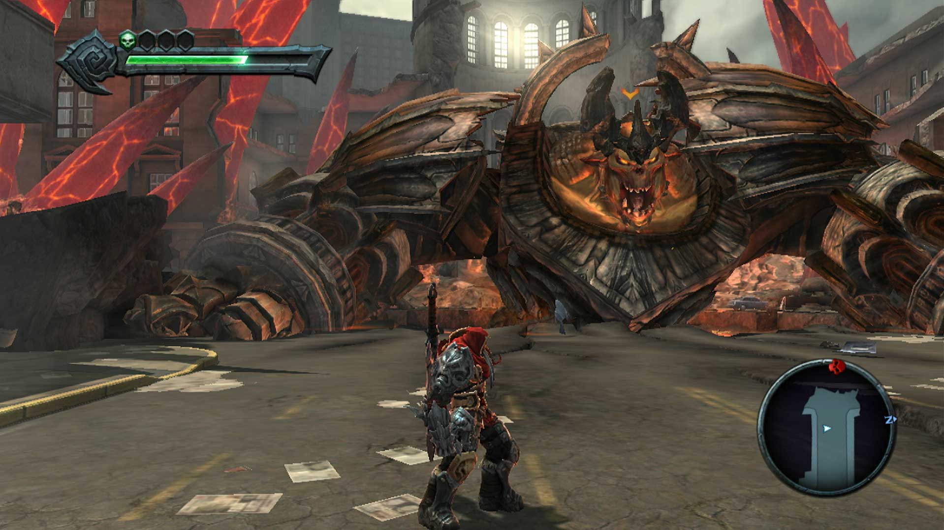 Darksiders PS3 boss fight screenshot