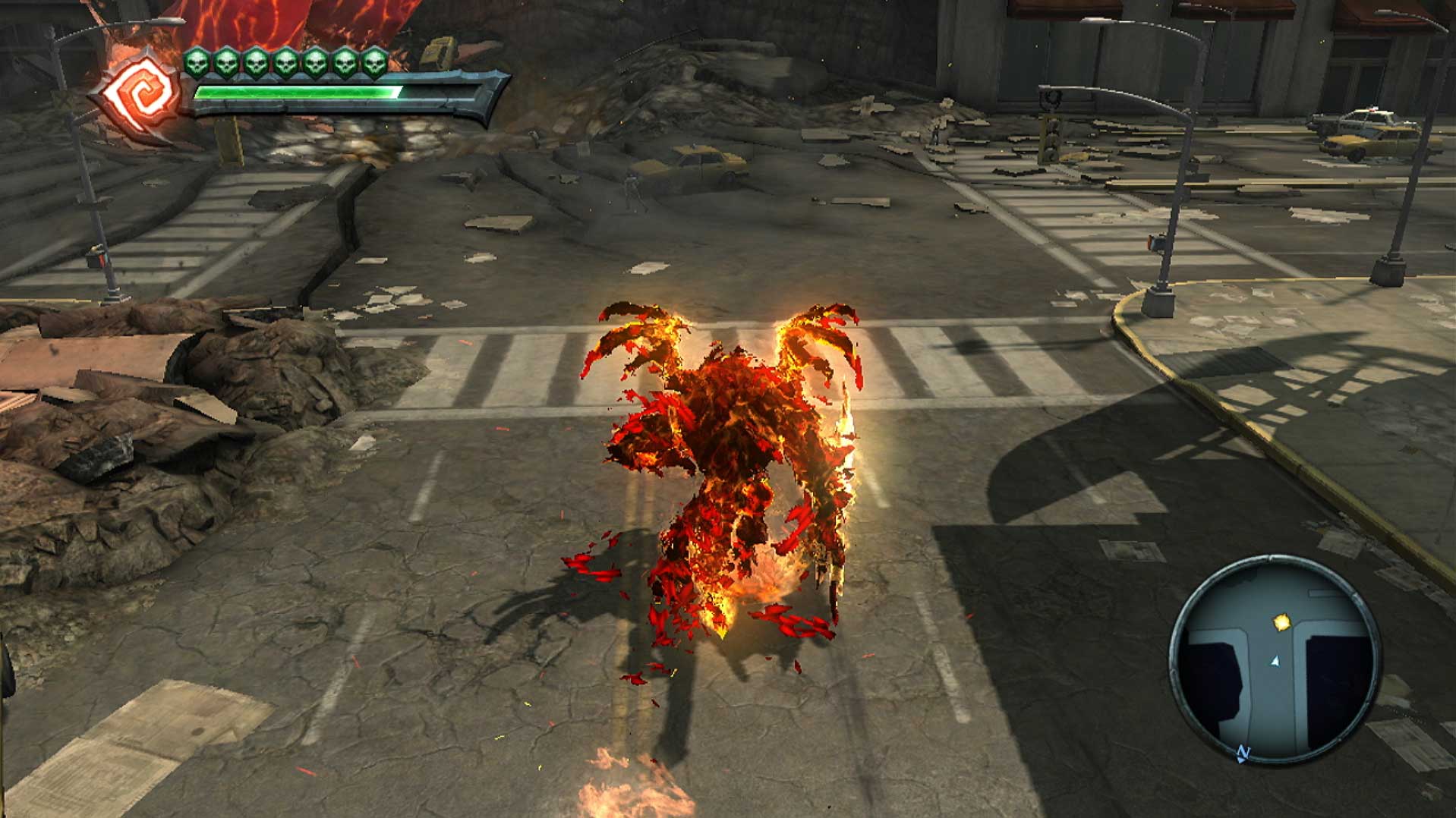 Darksiders PS3 morph form flames body