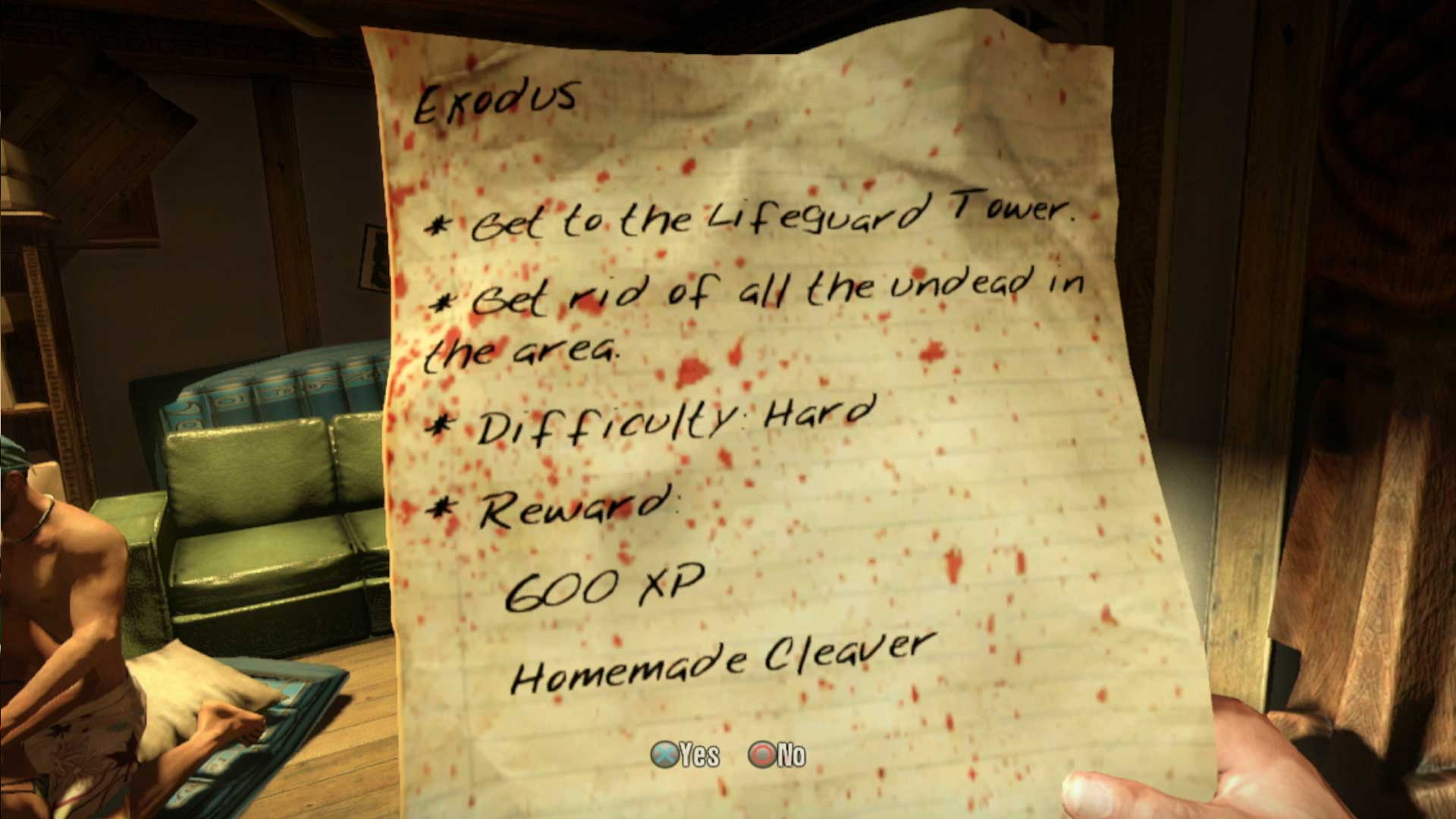 Dead Island PS3 exodus mission information paper