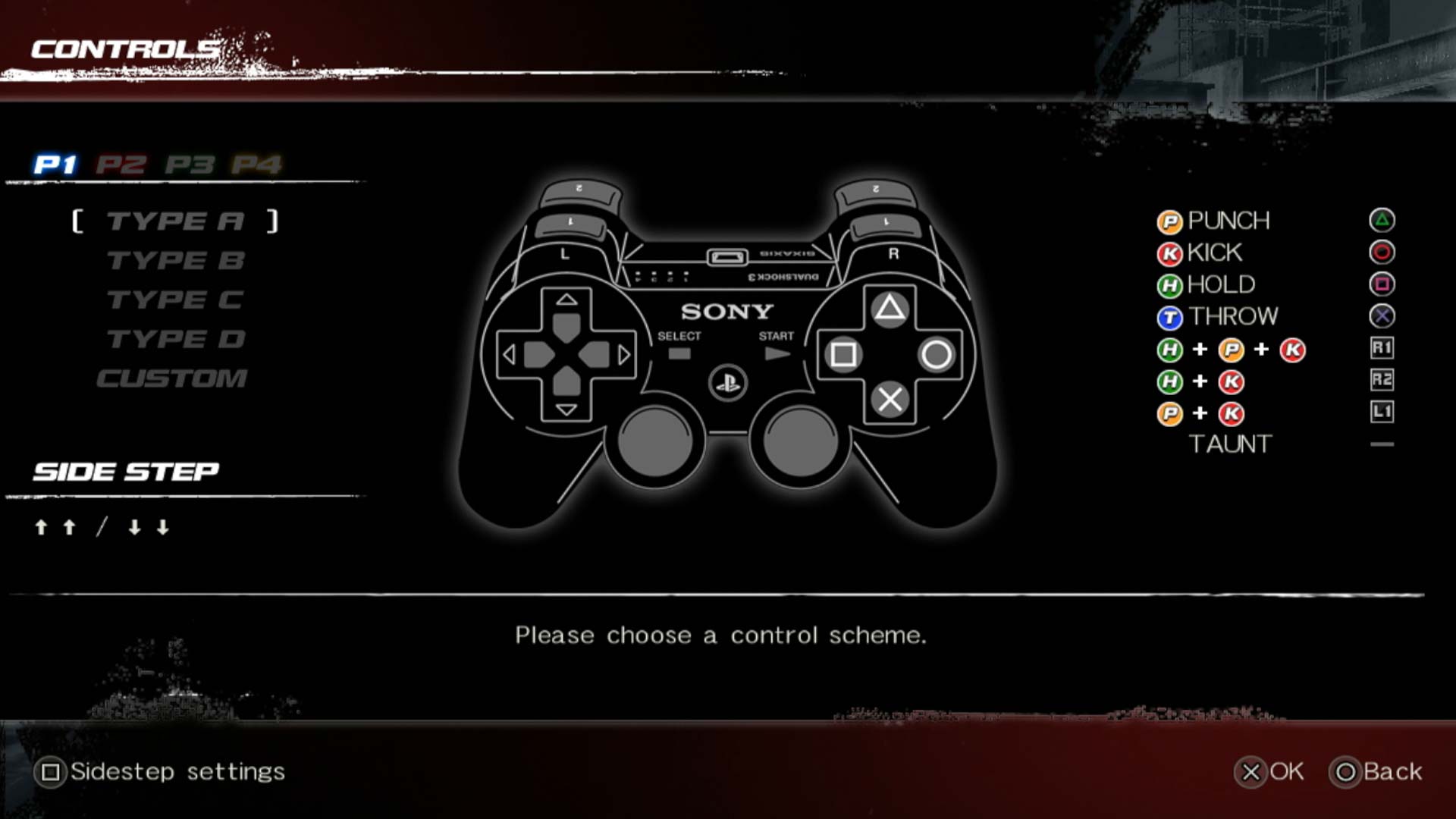 Dead or Alive 5 PS3 game controller button layout