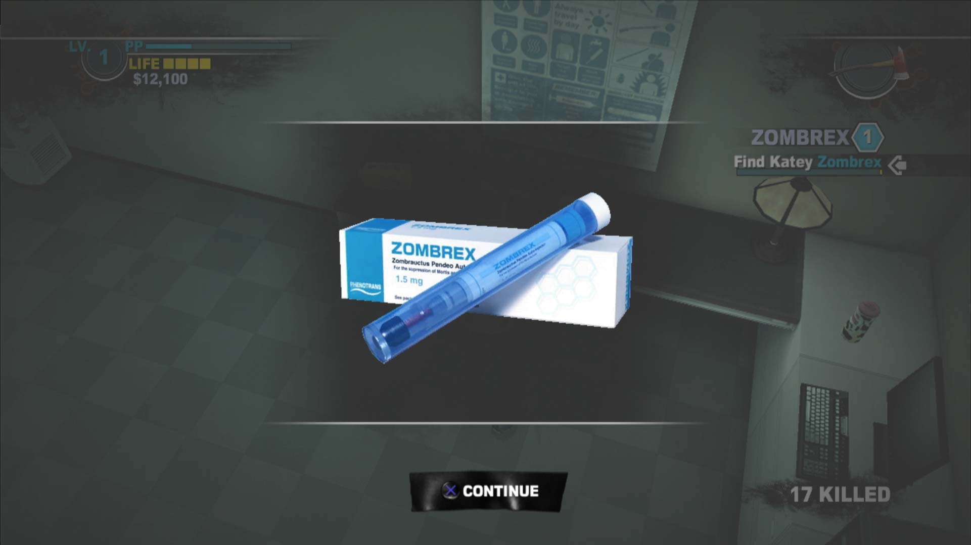 Dead Rising 2 PS3 zomnbrex zombie medicine