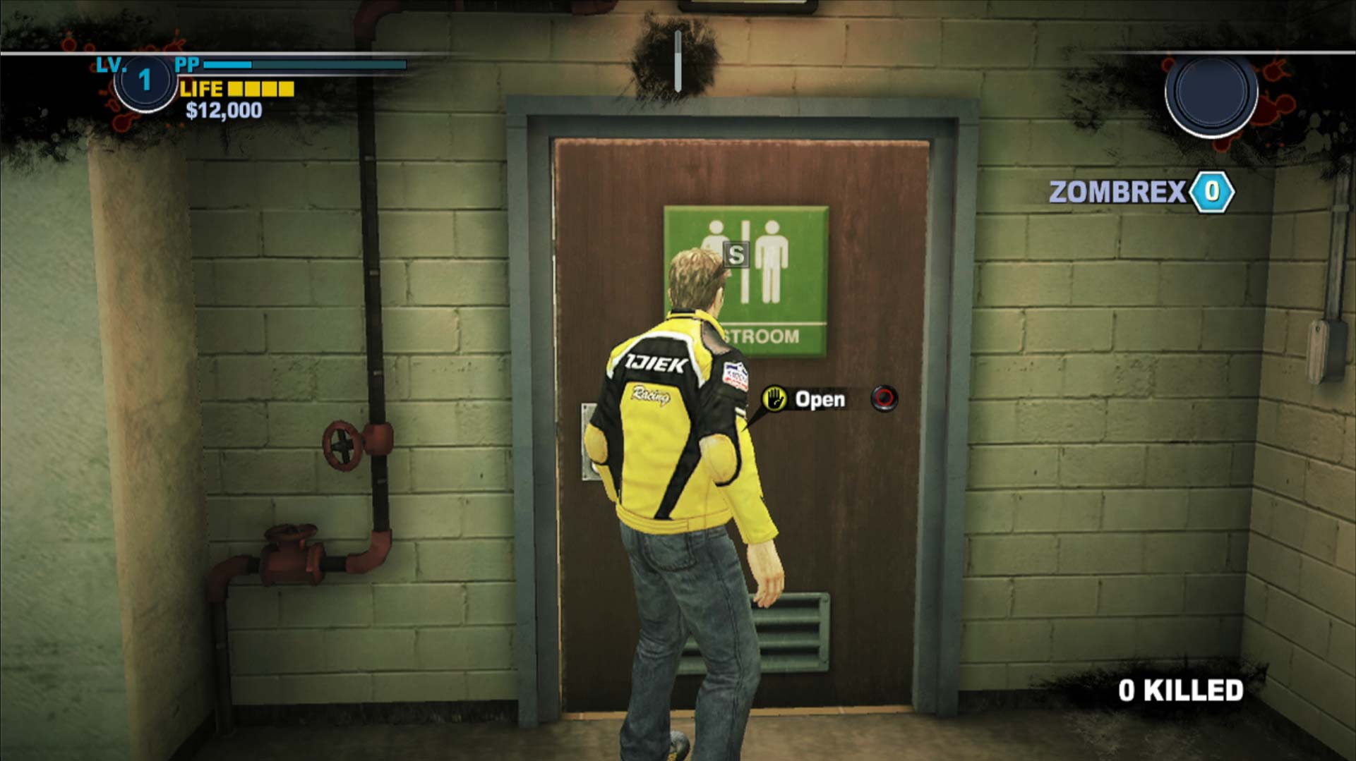 Dead Rising 2 PS3 door open bathroom save