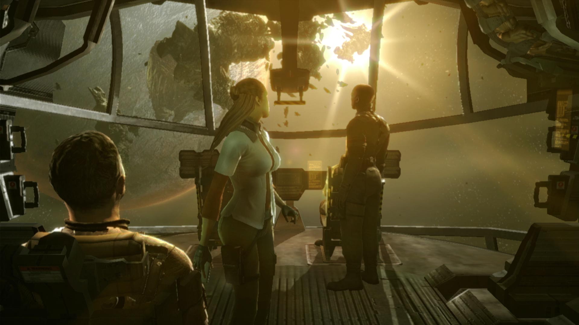 Dead Space PS3 interior spaceship cutscene women