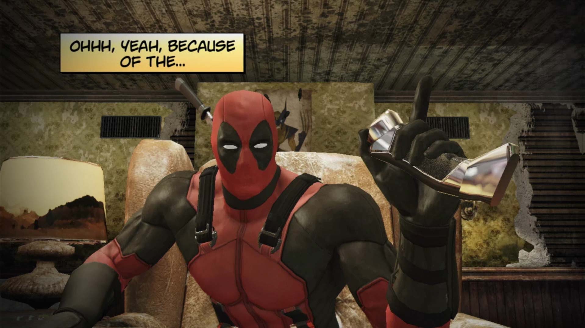 Deadpool PS3 protagonist cutscene conversation