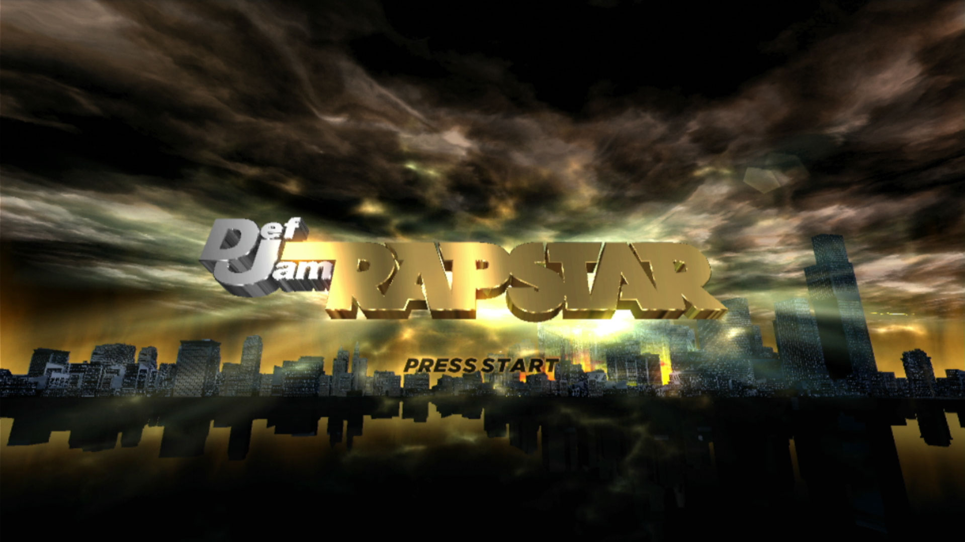 Def Jam Rapstar PS3 game title start screen