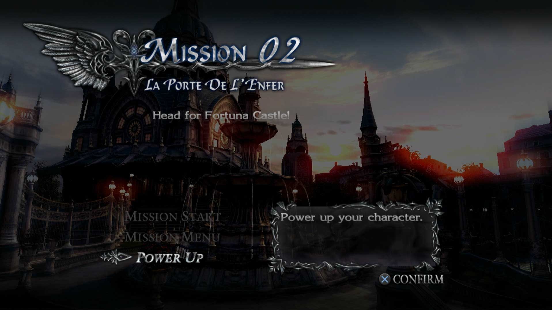 Devil May Cry 4 PS3 mission 2 start screen