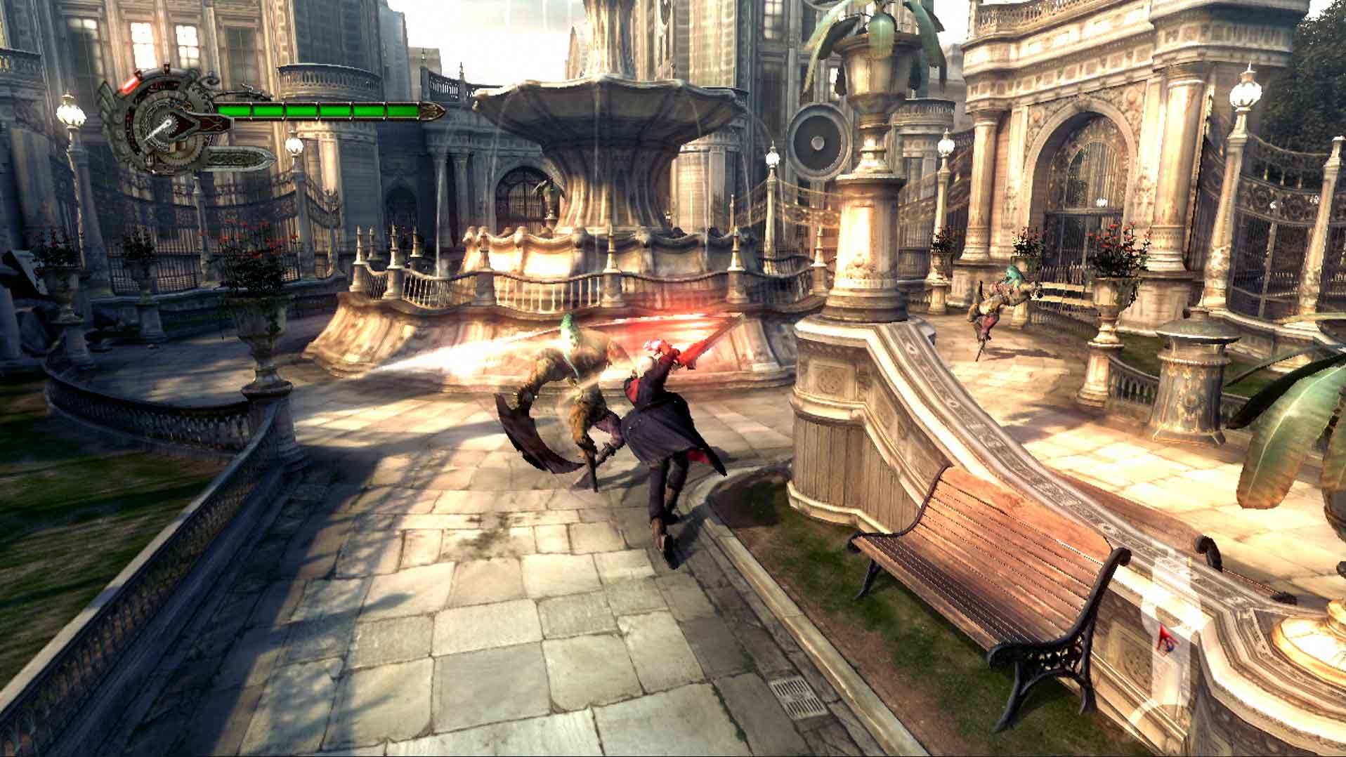 Devil May Cry 4 PS3 fighting enemies gameplay screenshot