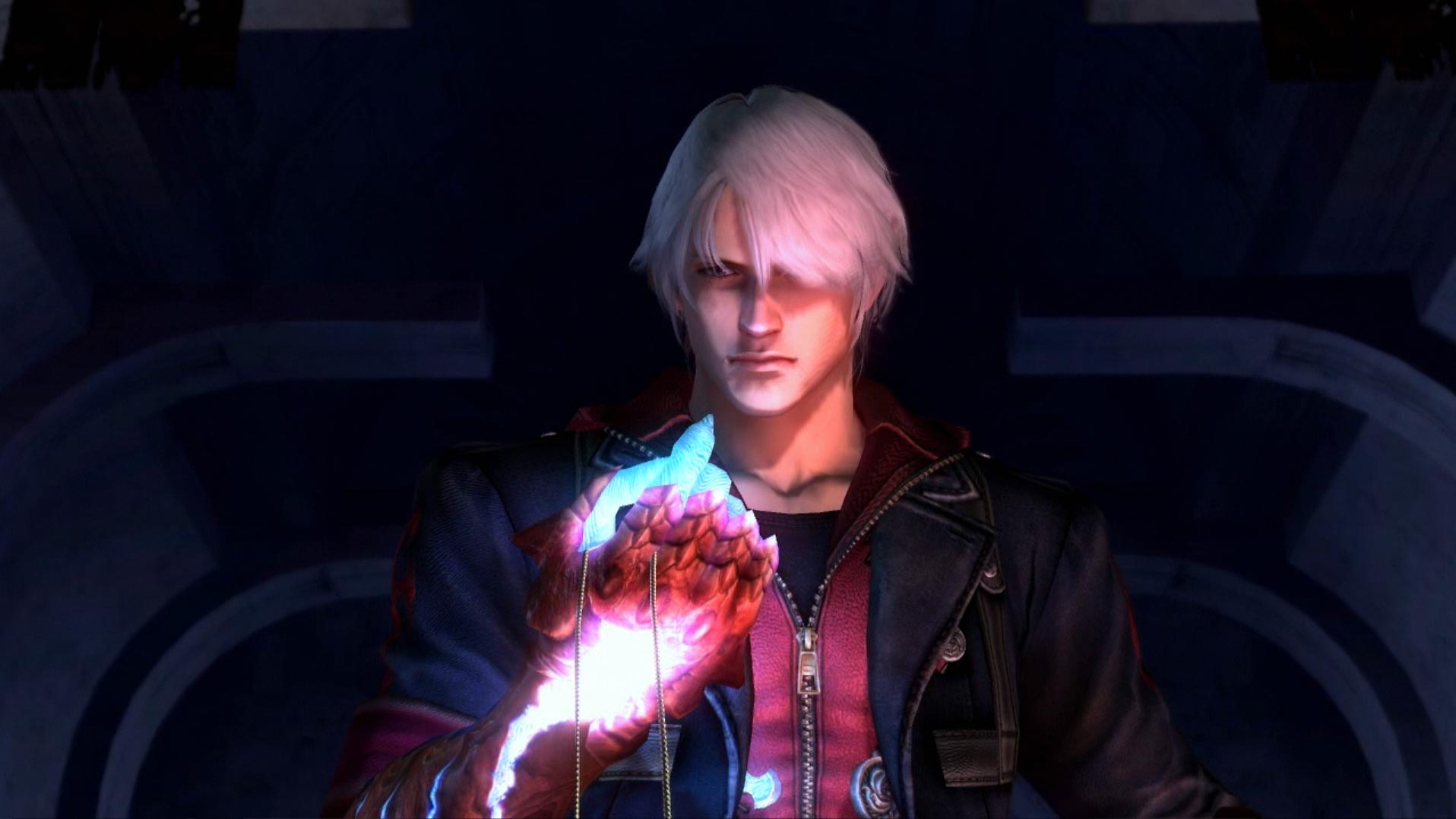 Devil May Cry 4 PS3 dante glowing fist cutscene