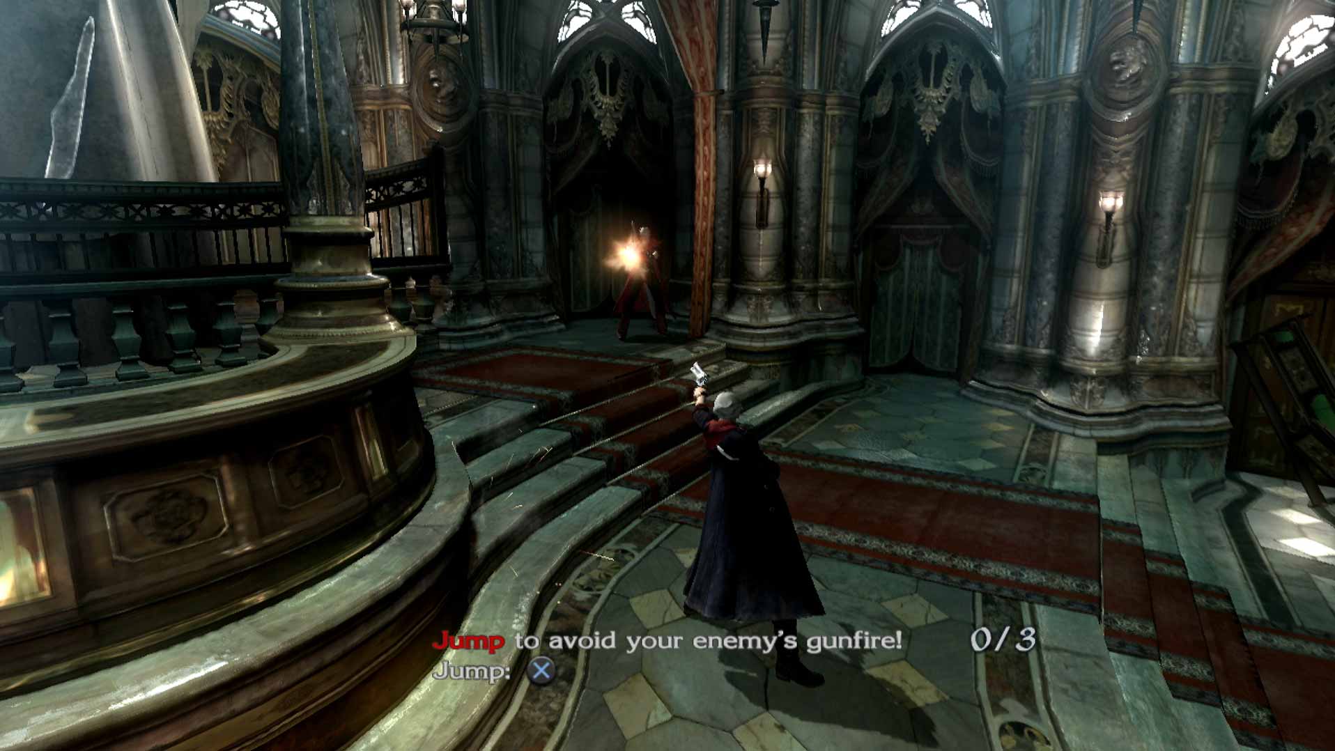 Devil May Cry 4 PS3 gameplay screenshot shooting