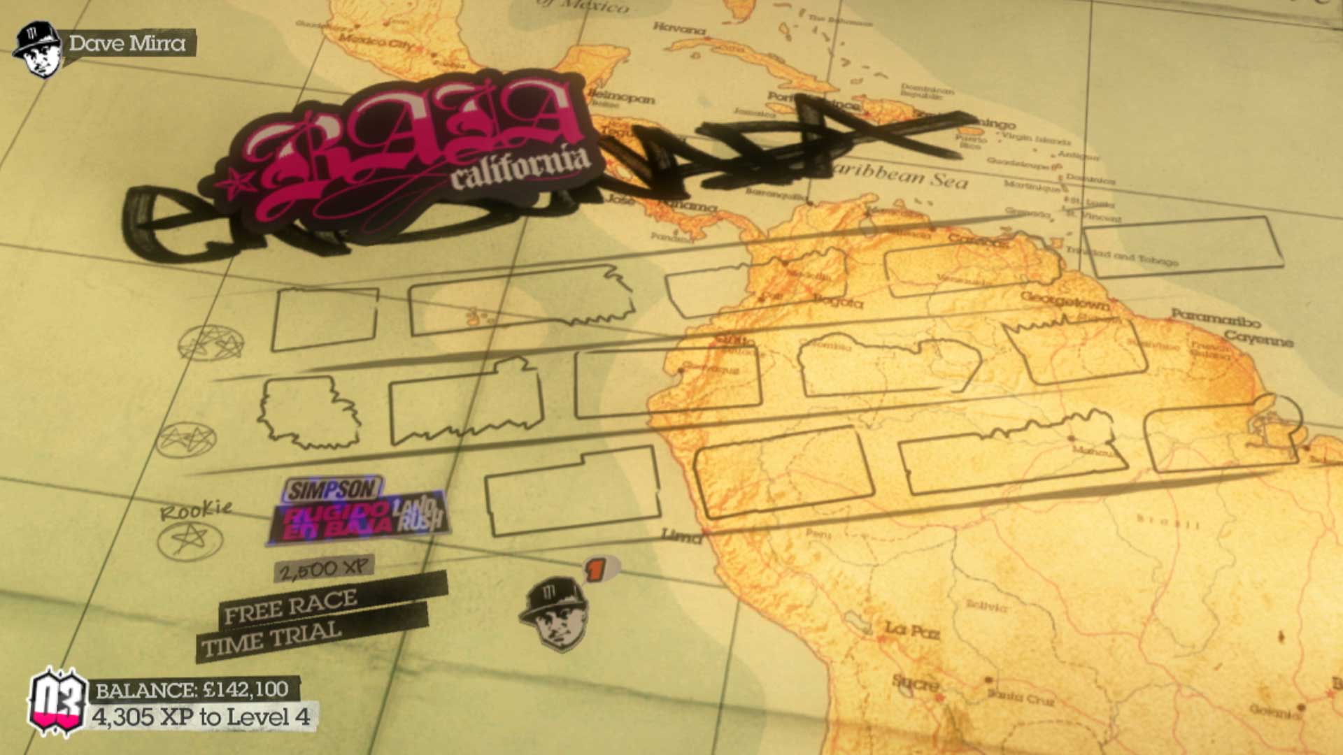 Dirt 2 PS3 baja california menu