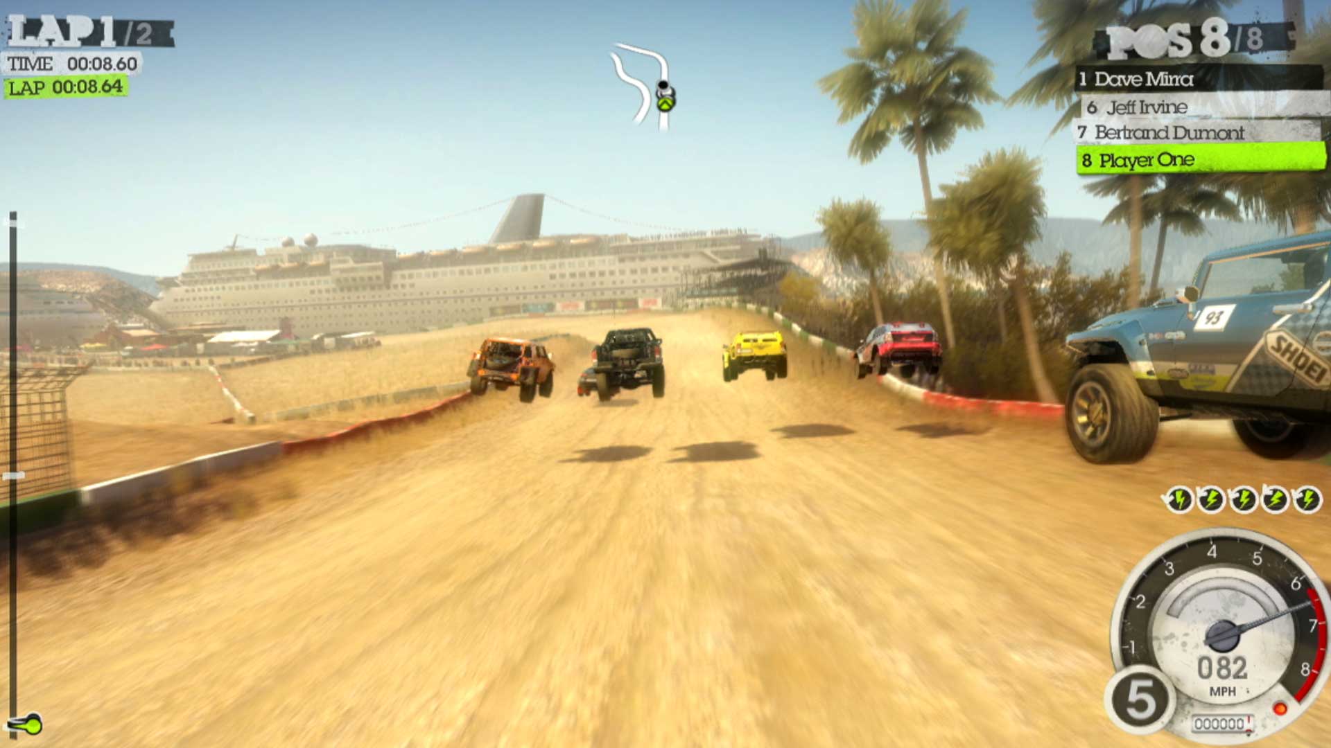 Dirt 2 PS3 front vehicle view gameplay