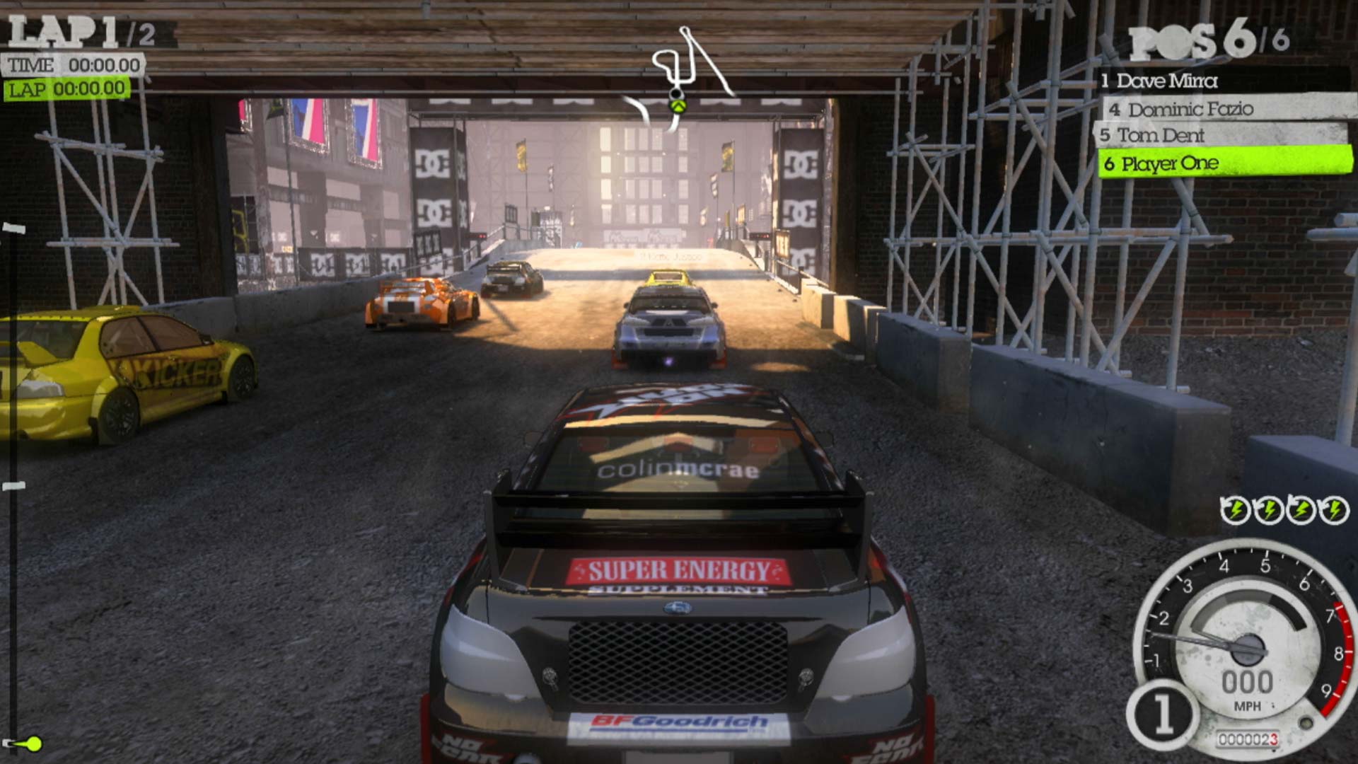 Dirt 2 PS3 race starts black subaru wrx