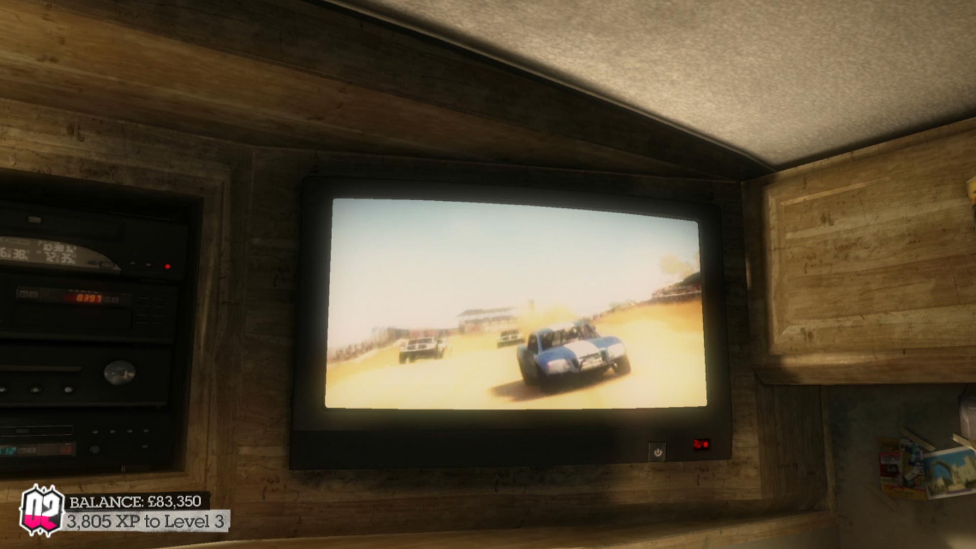 Dirt 2 PS3 RV tv screen video