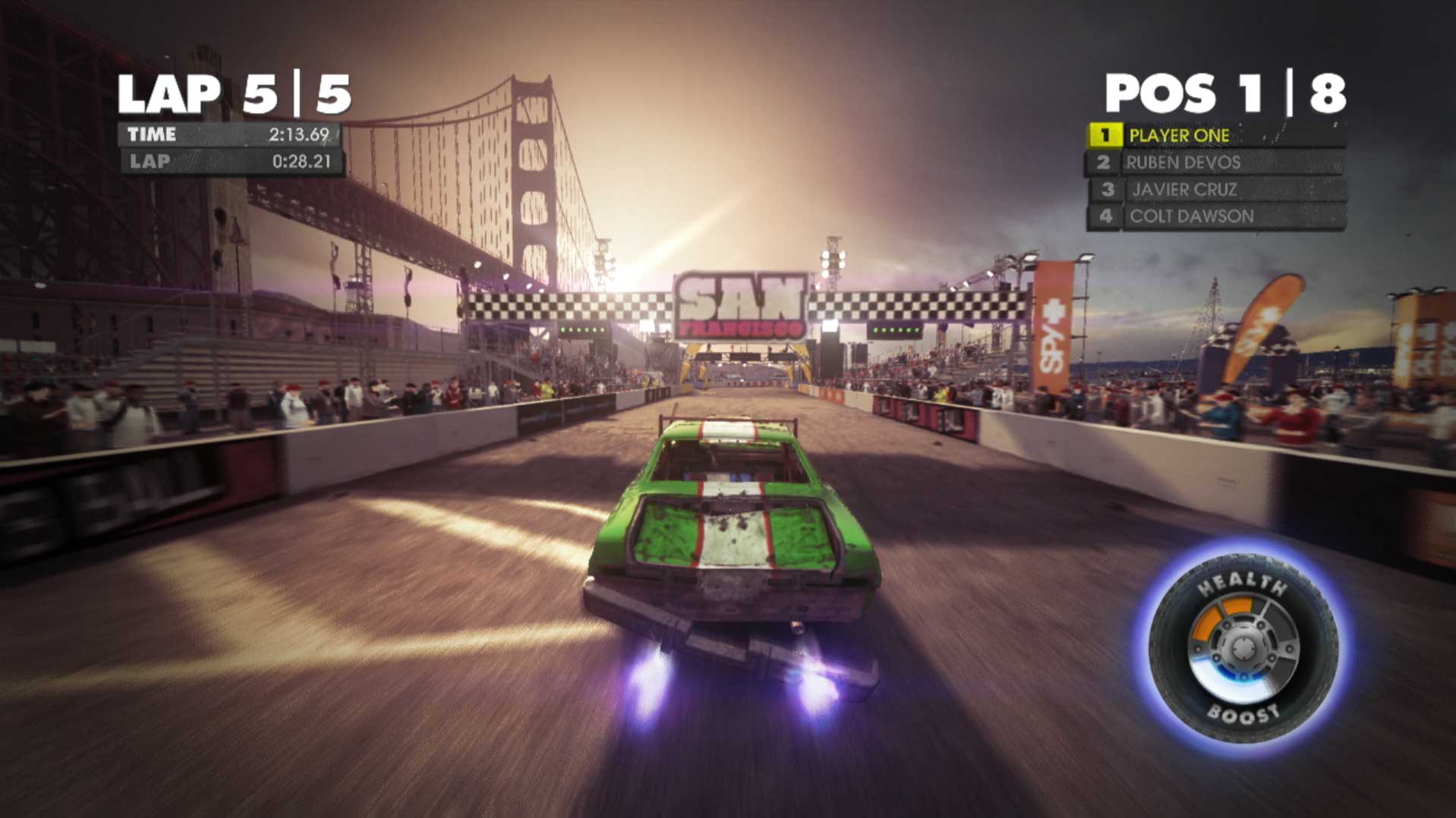 Dirt Showdown PS3 gameplay screenshot booster race