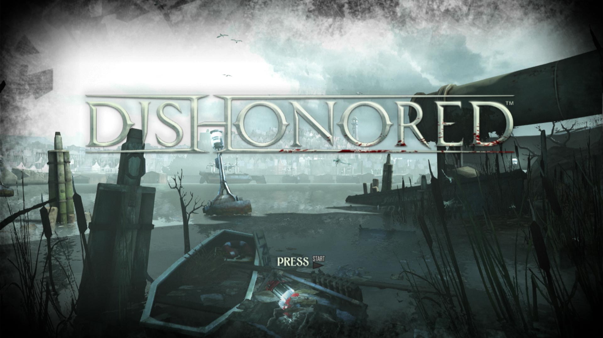 Dishonored PS3 video game title logo