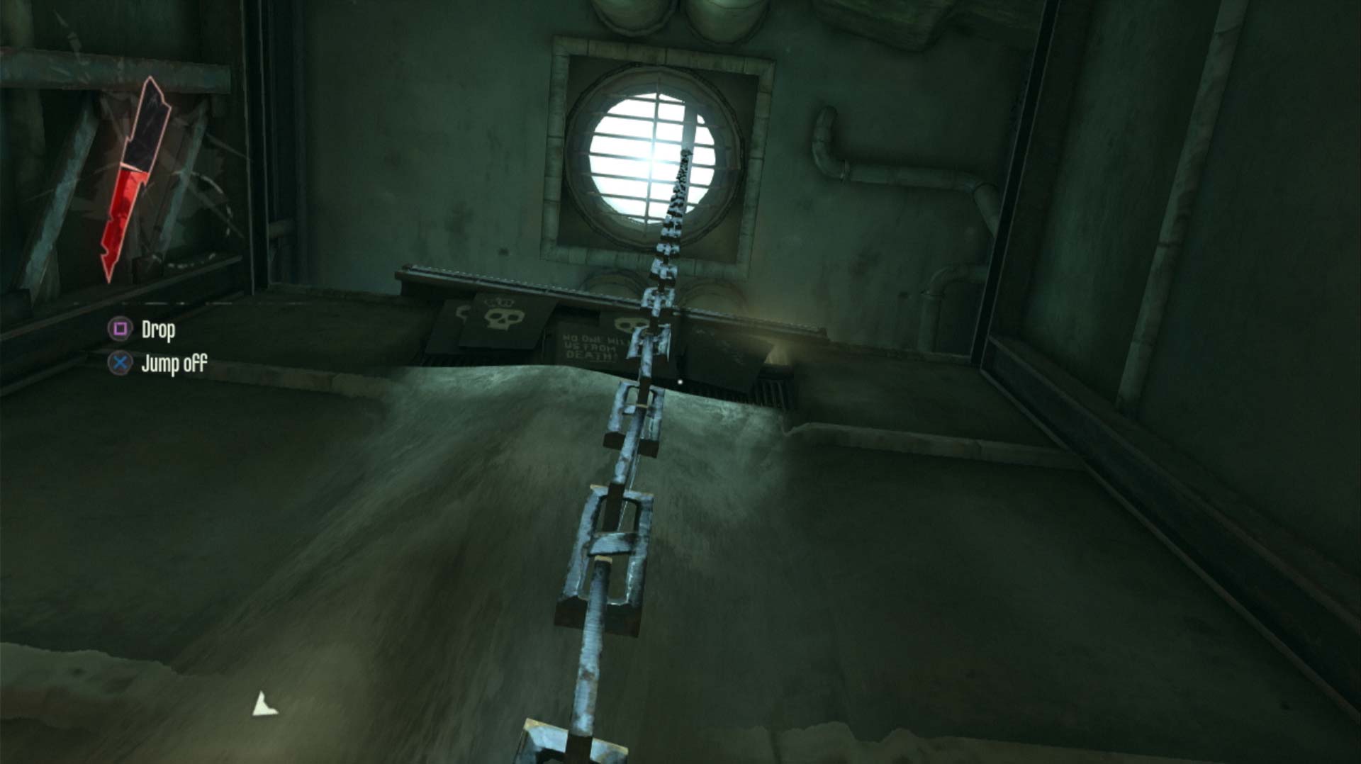 Dishonored PS3 climbing chain gameplay