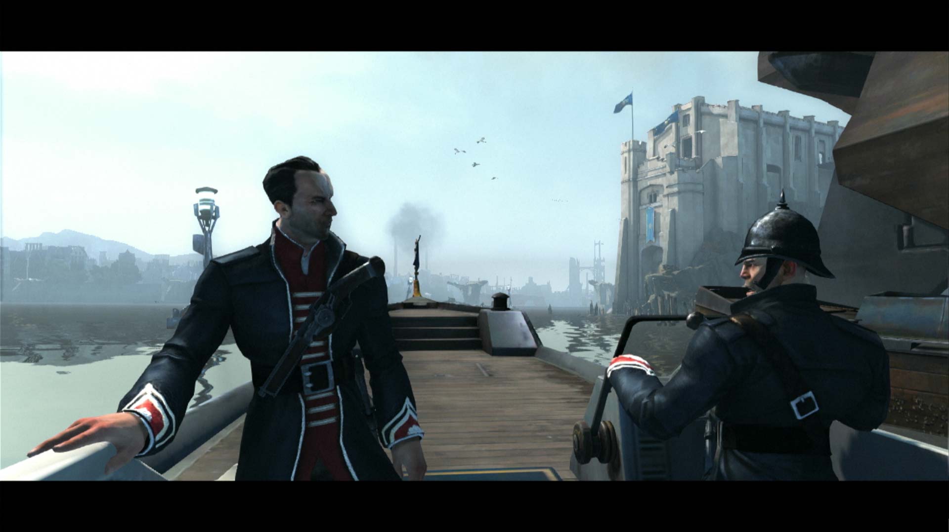 Dishonored PS3 cutscene soldiers