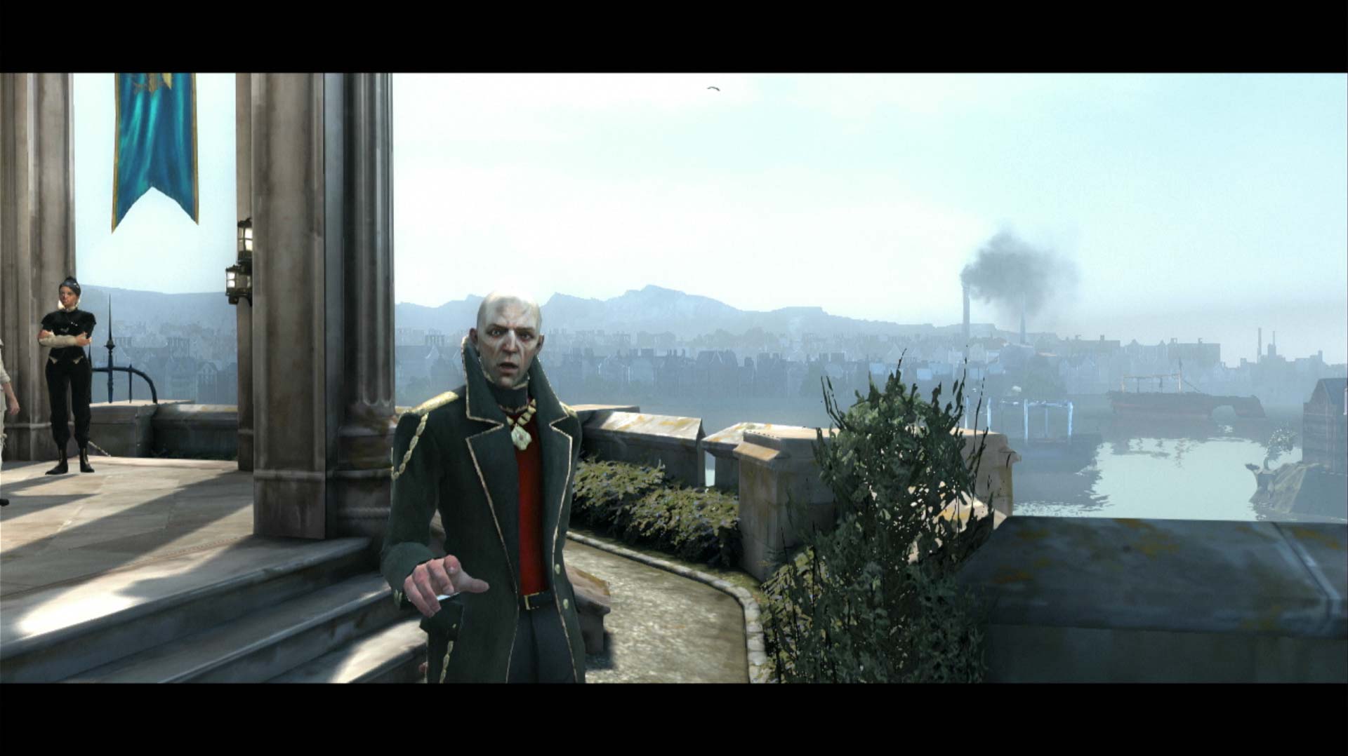 Dishonored PS3 cutscene city conversation