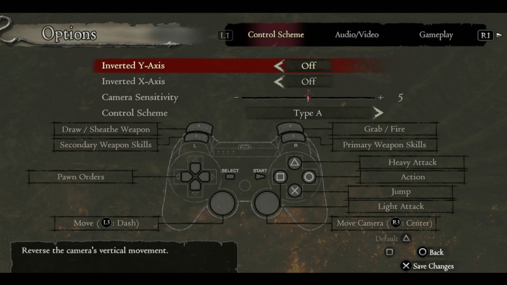 Dragons Dogma PS3 game controller button layout