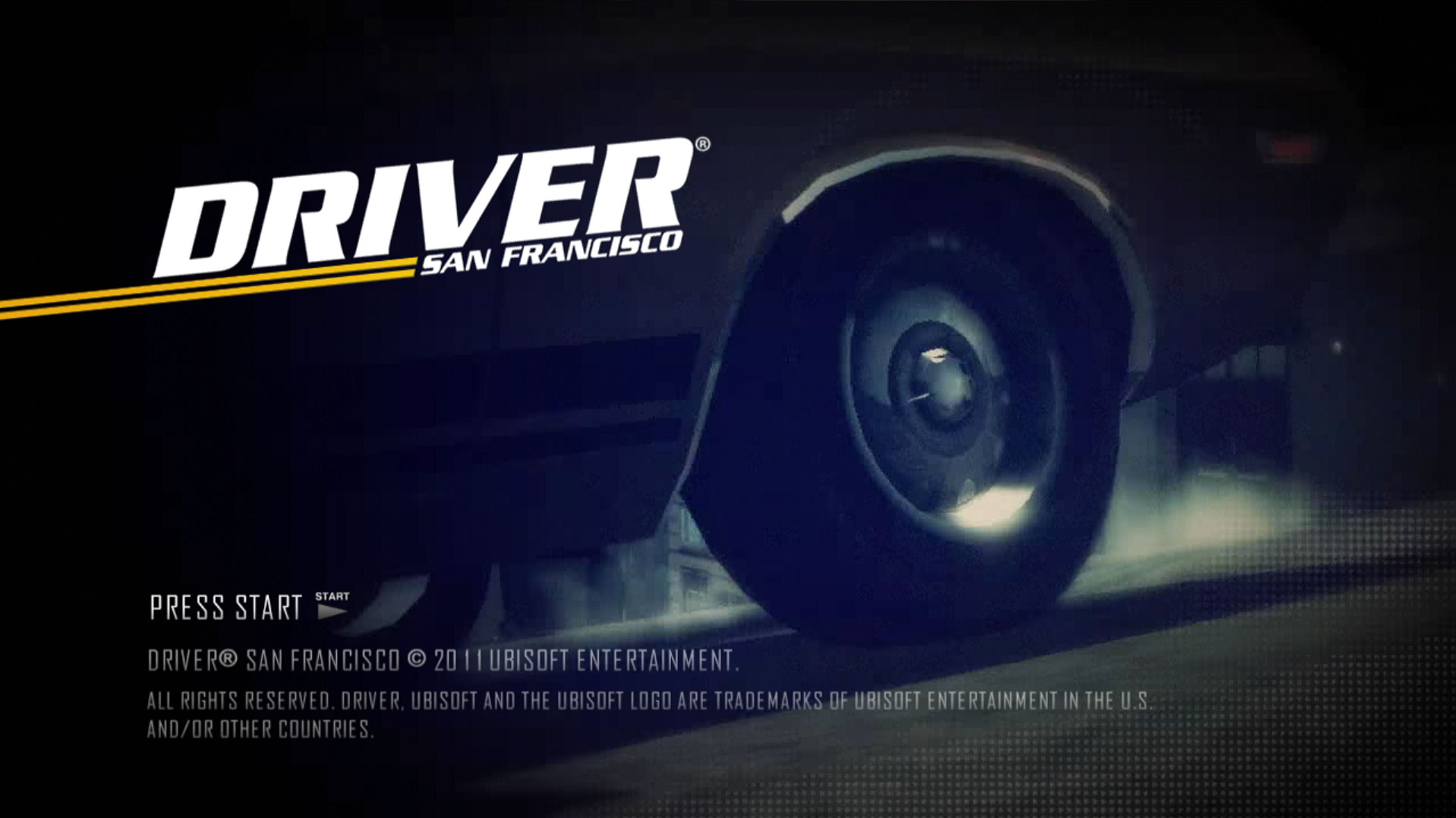 Driver San Francisco PS3 game title start screen