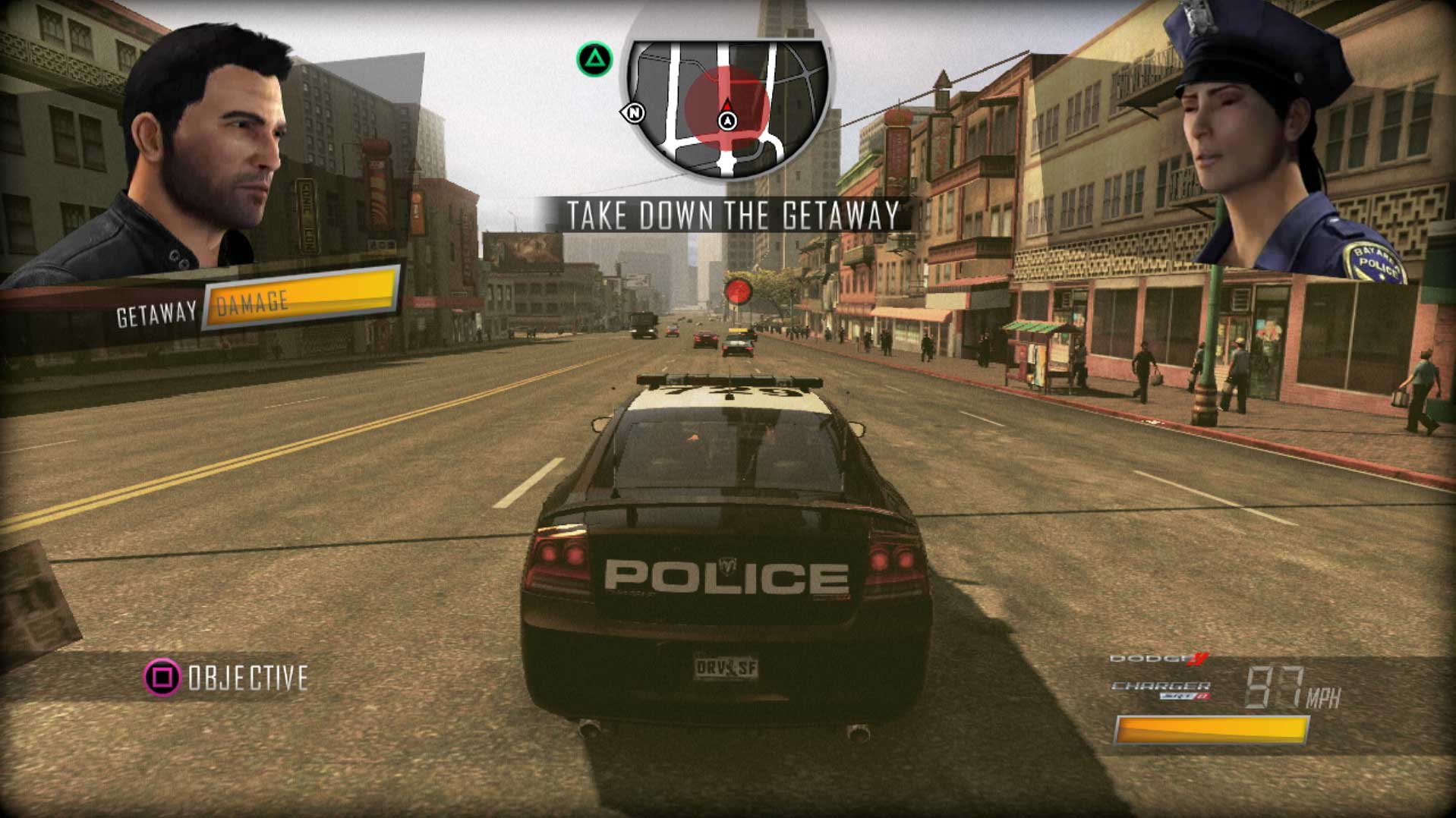 Driver San Francisco PS3 police chase mission screenshot