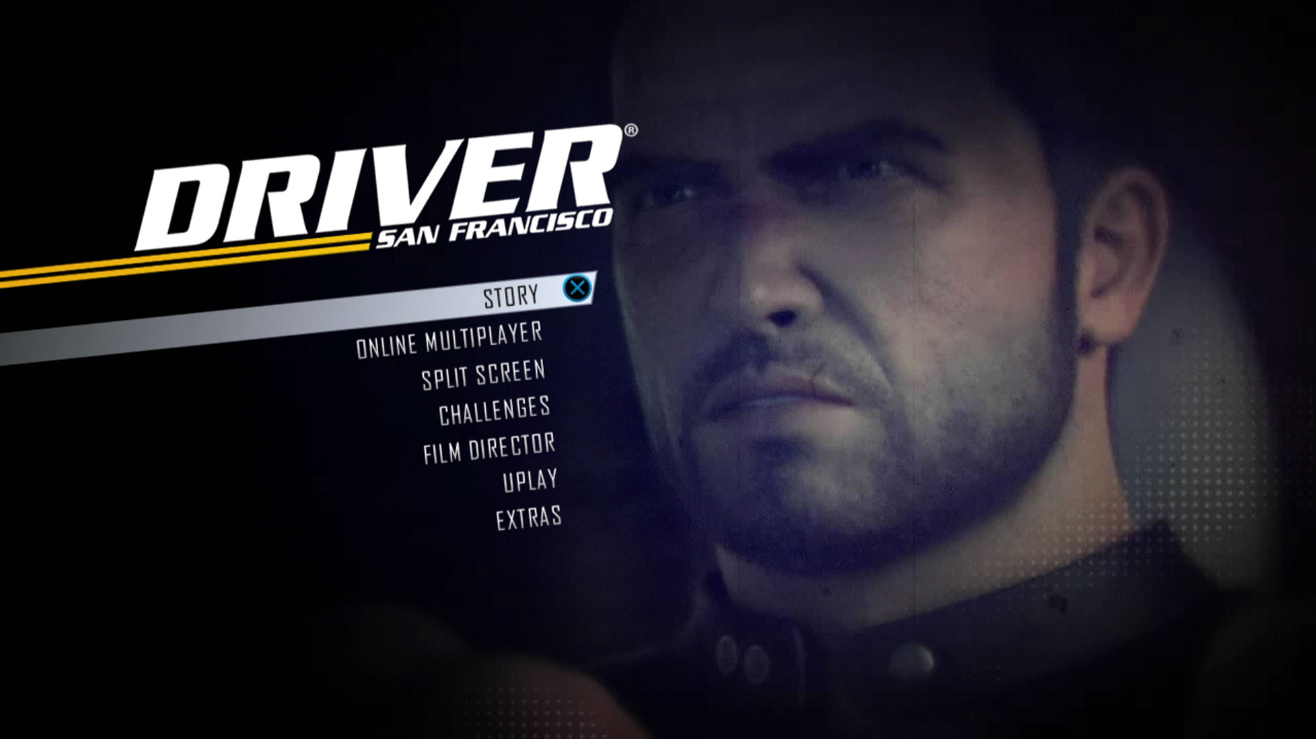 Driver San Francisco PS3 game main menu screen