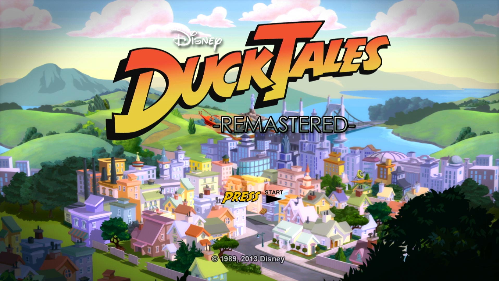 DuckTales Remastered PS3 game title press start screen