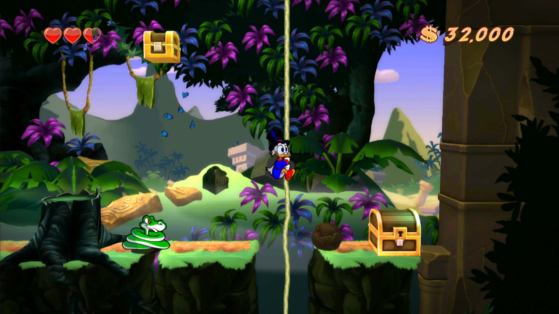 DuckTales Remastered PS3 climbing vine snake