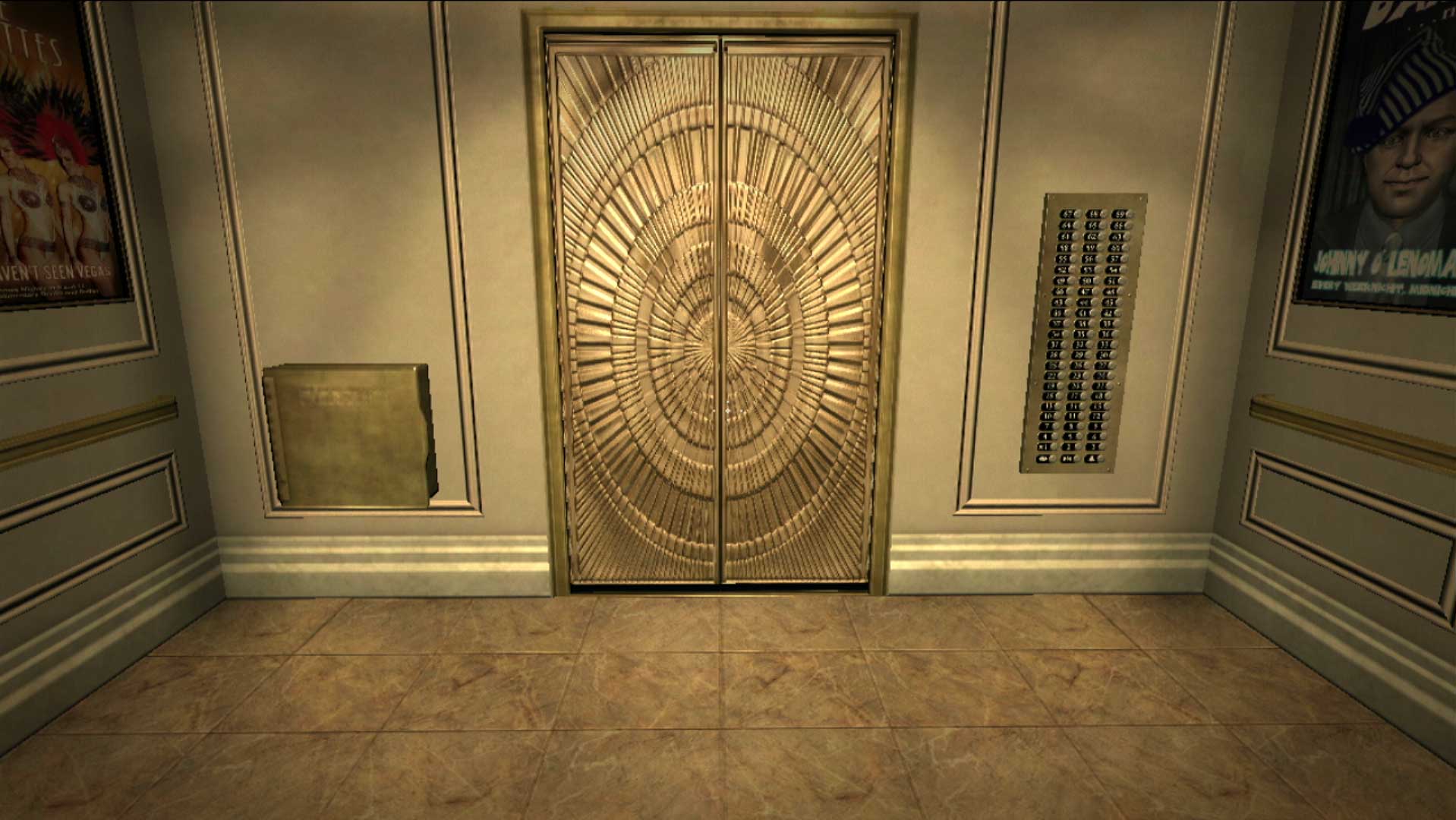 Duke Nukem Forever PS3 elevator golden doors