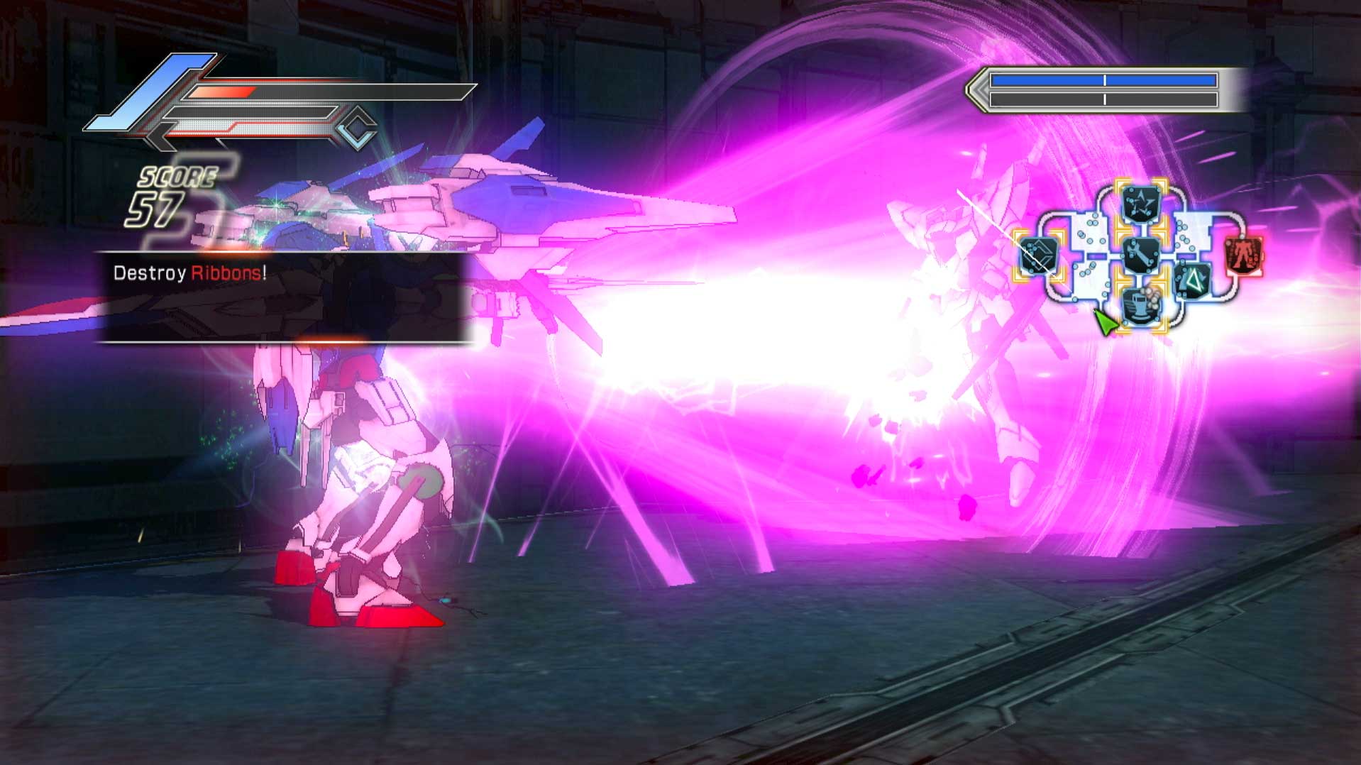 Dynasty Warriors Gundam 3 PS3 sideways shooting enemy plasma