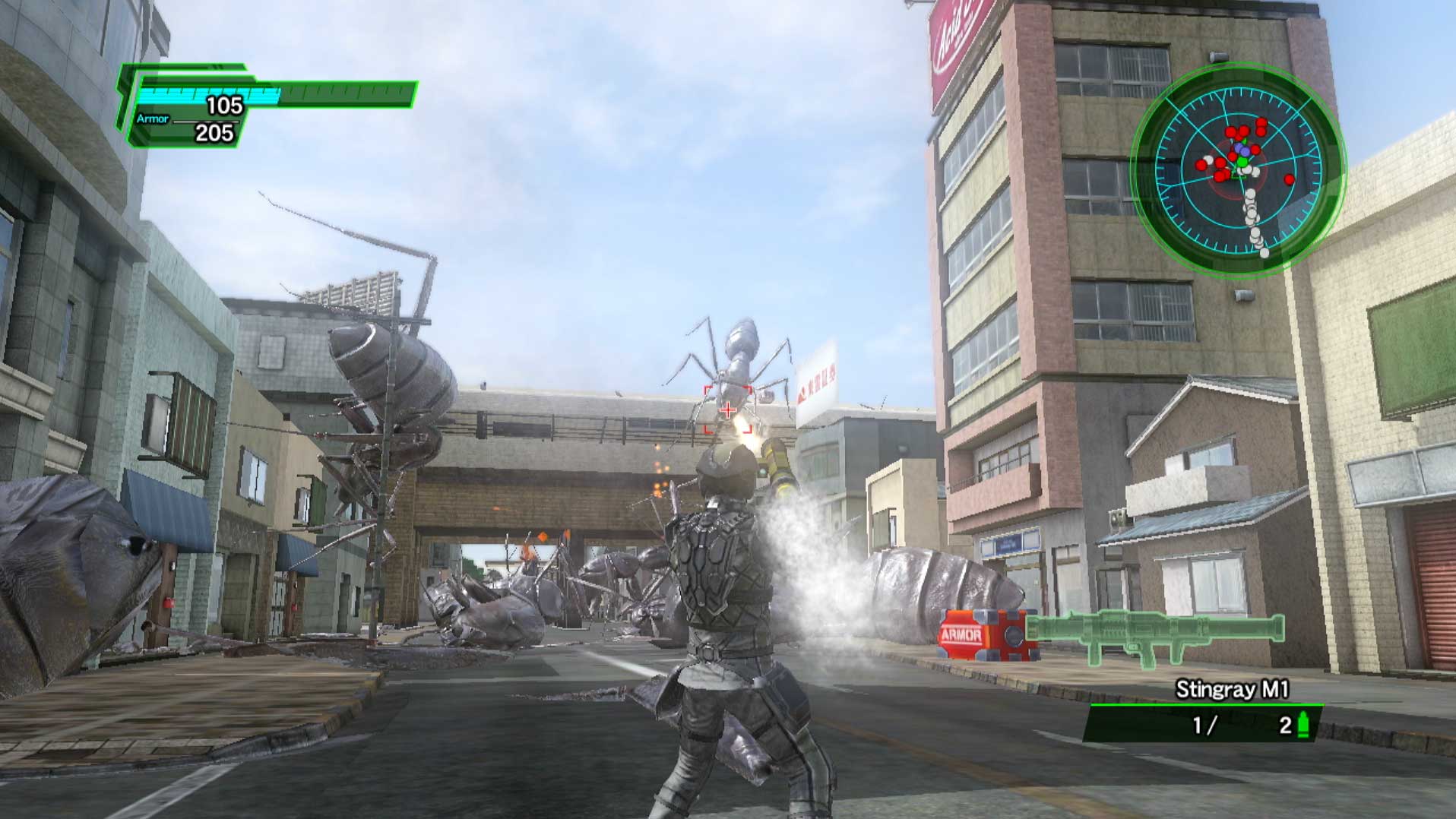 Earth Defense Force 2025 PS3 firing rocket launcher