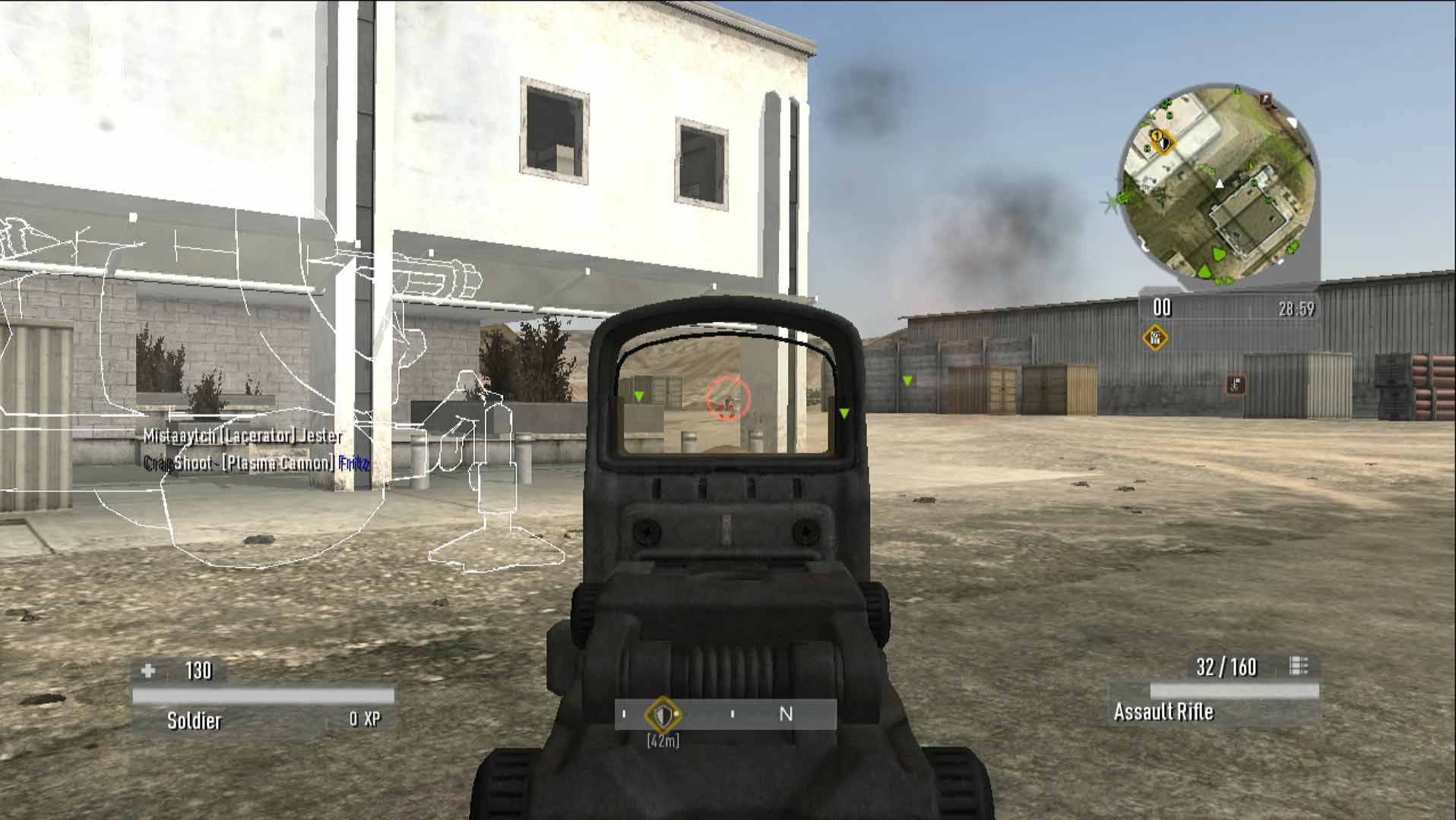 Enemy Territory Quake Wars PS3 aiming scope rifle screenshot