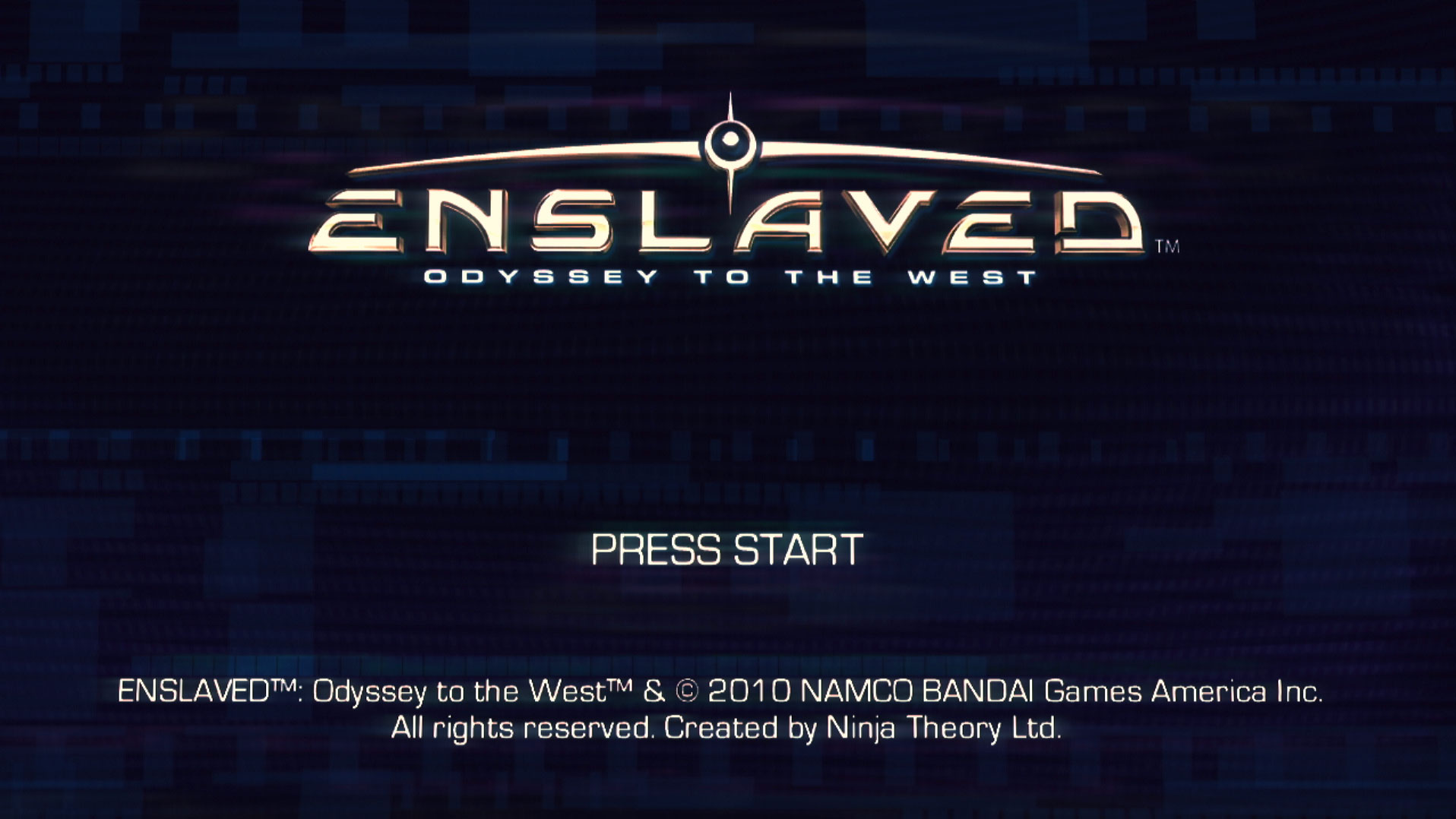 Enslaved Odyssey to the West PS3 game title press start screen