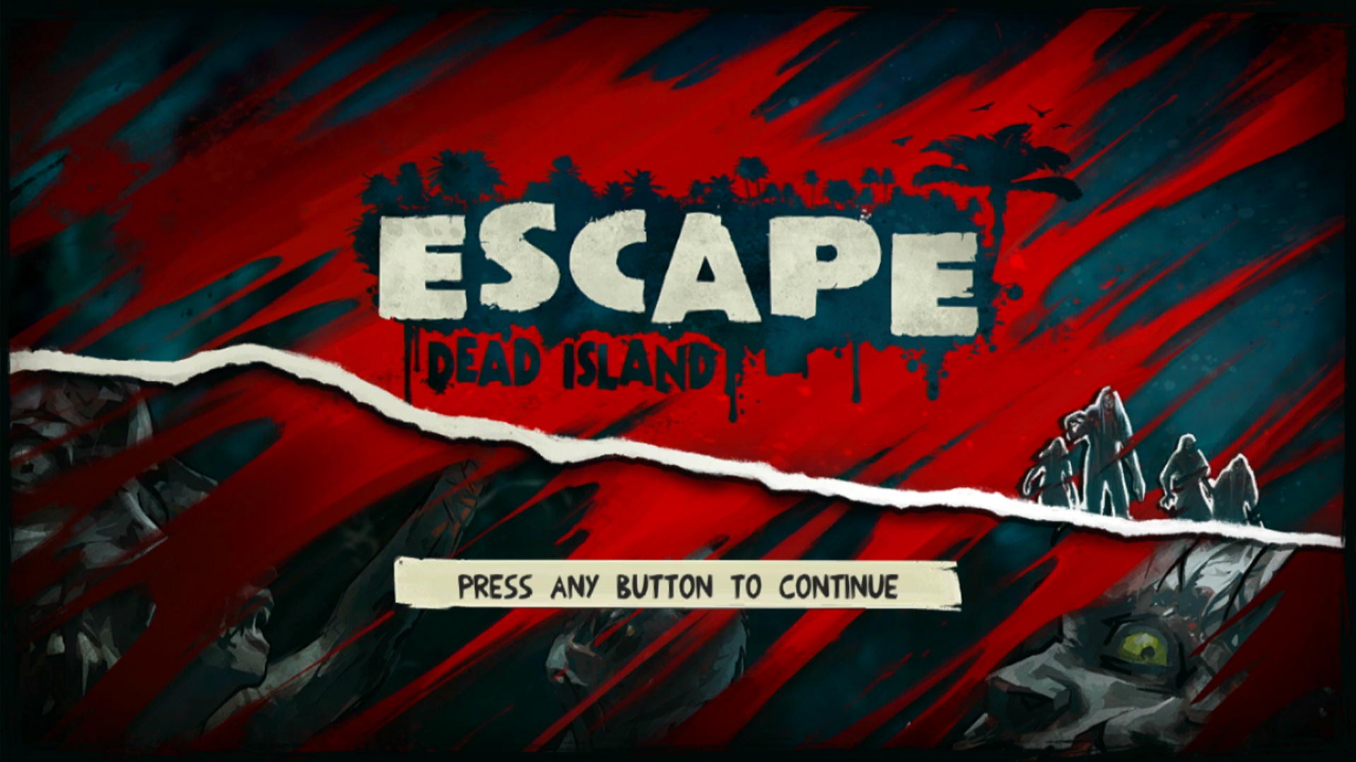 Escape Dead Island PS3 game title press start screen