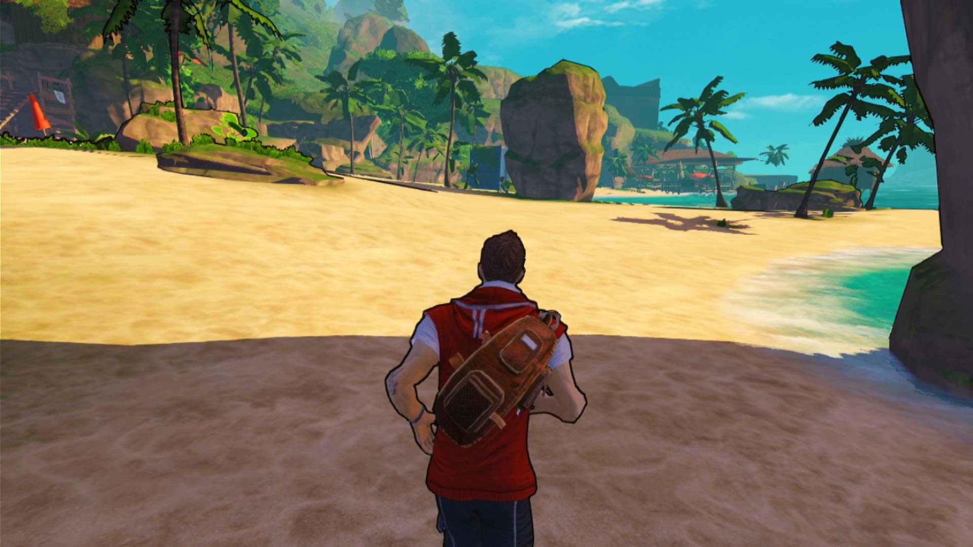 Escape Dead Island PS3 running gameplay beach