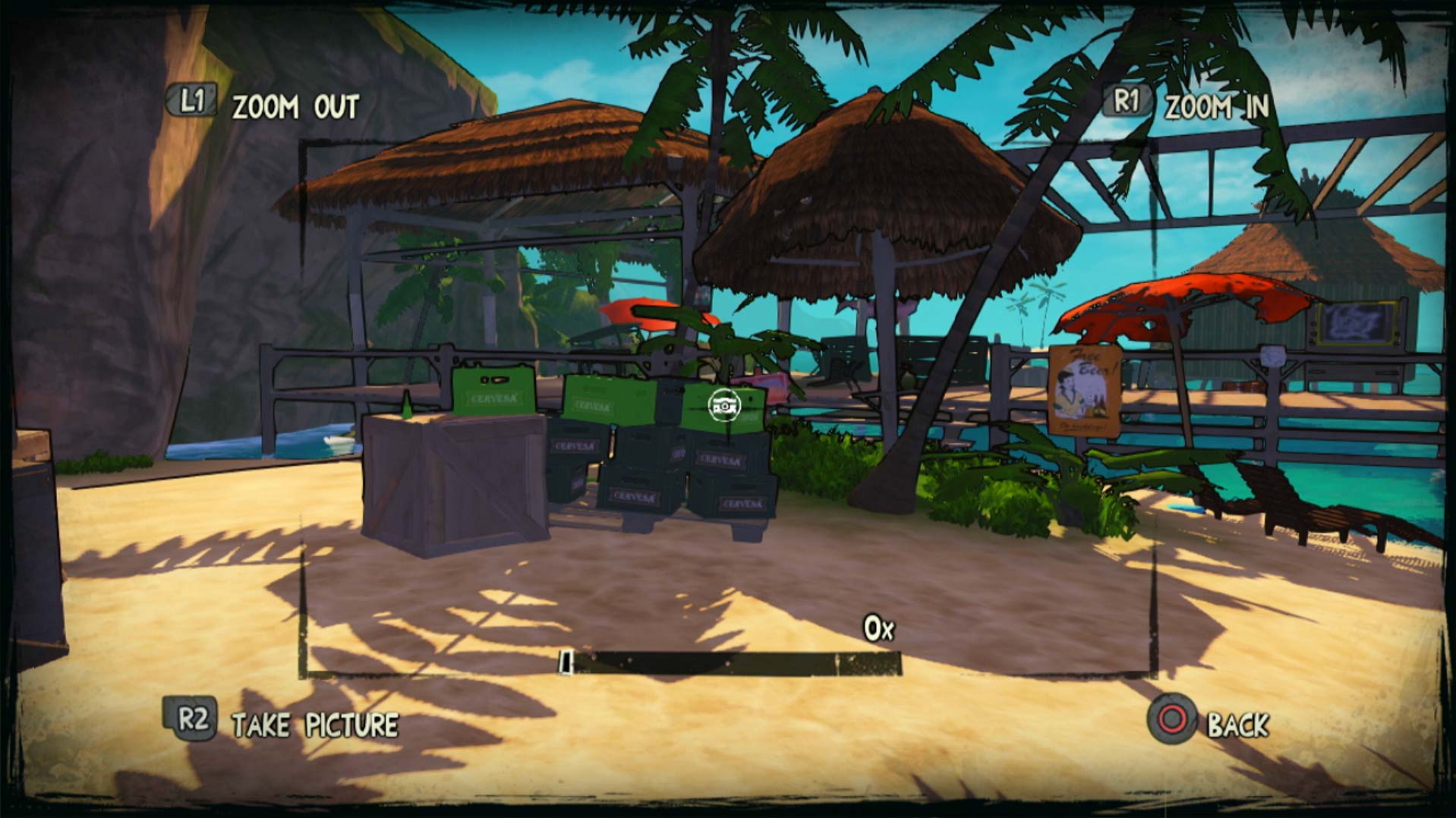 Escape Dead Island PS3 beach bar camera picture