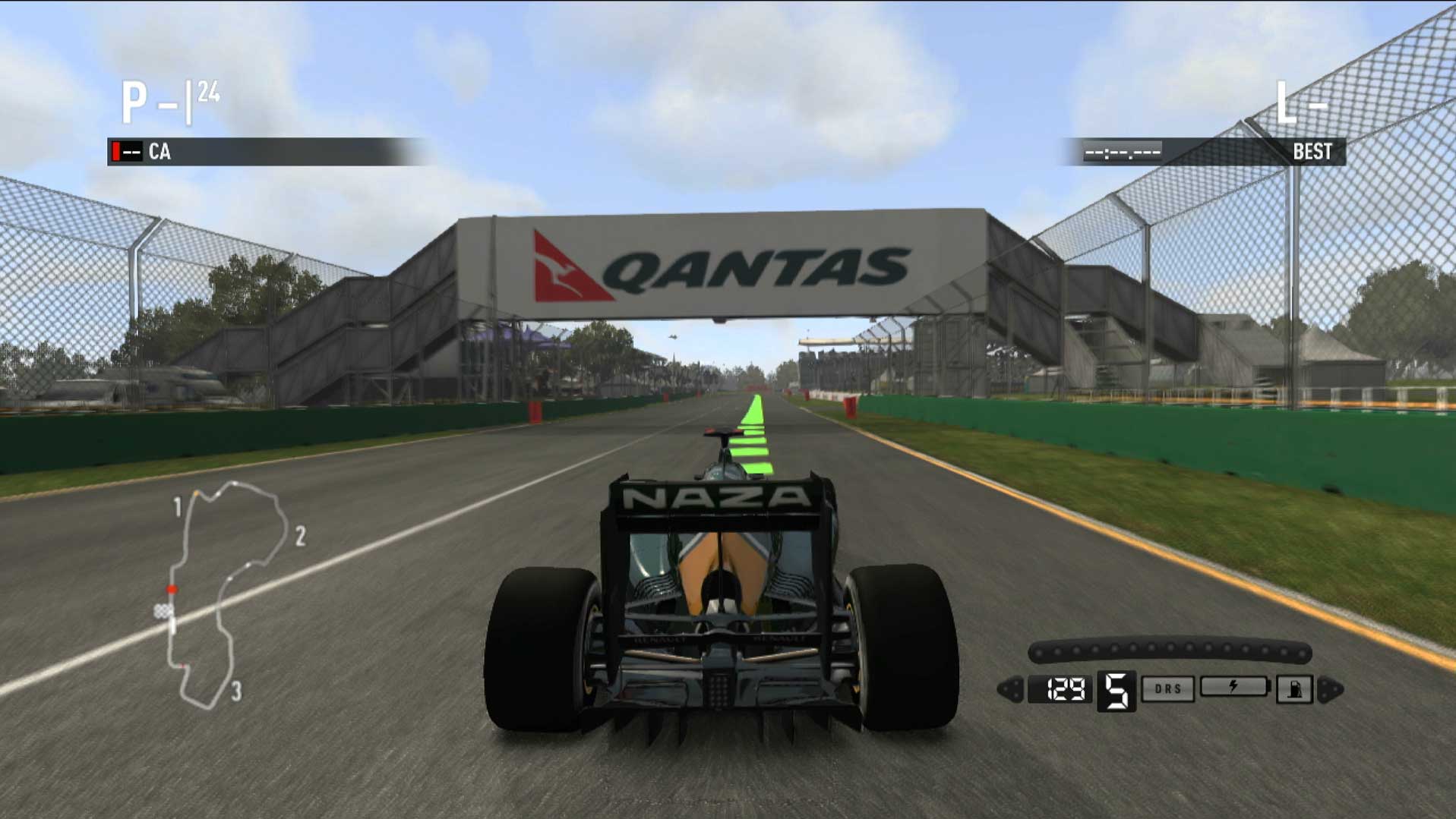 F1 2011 PS3 gameplay qantas ad screenshot