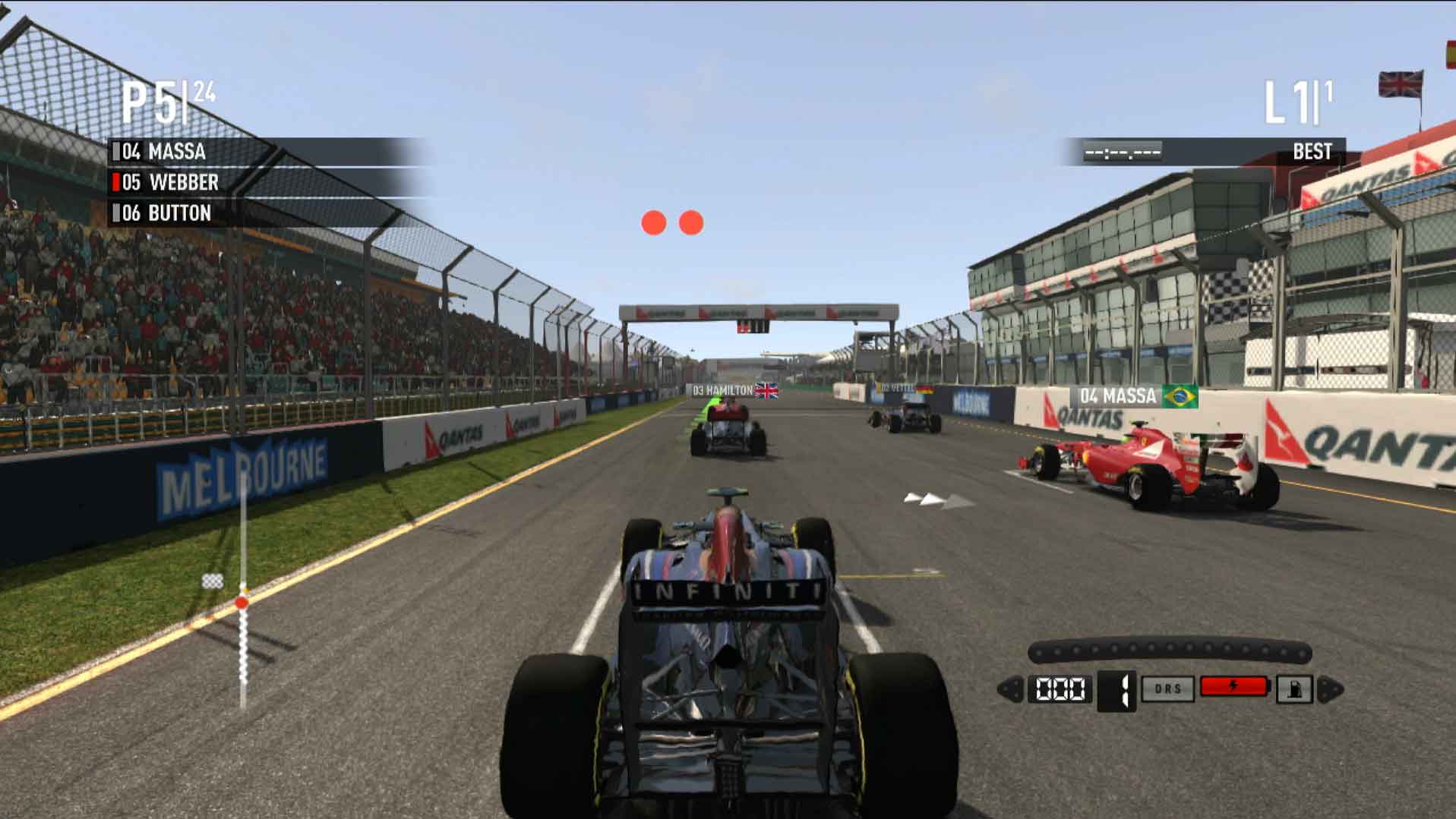 F1 2011 PS3 race starting line gameplay