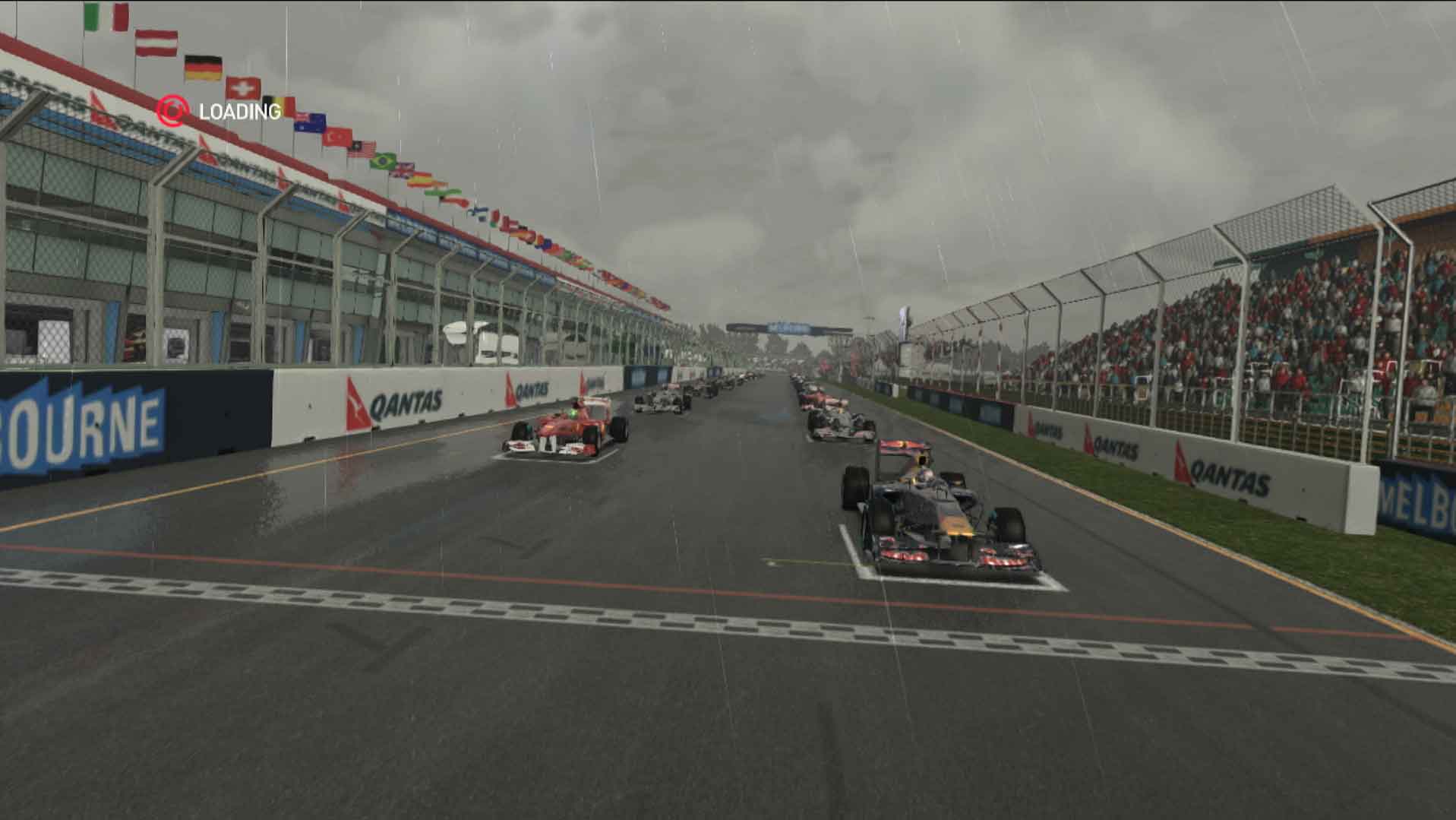 F1 2011 PS3 raining starting lineup race